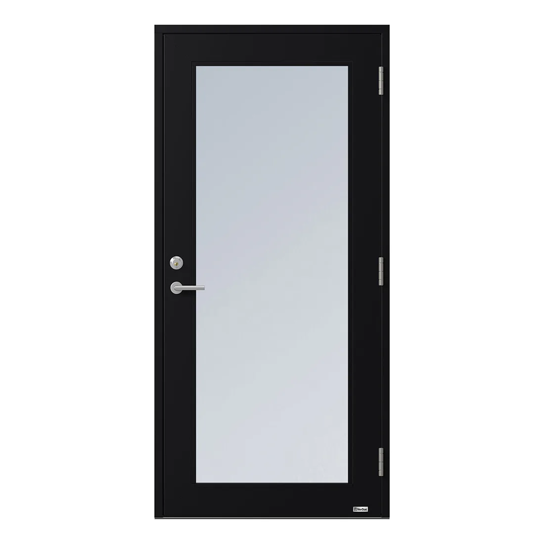 NorDan Bor Ytterdörr Utsikten trä/alu 630G 10x21 V SVART RAL BxH: 100x210 mm, Vänster, RAL_9005, Svart