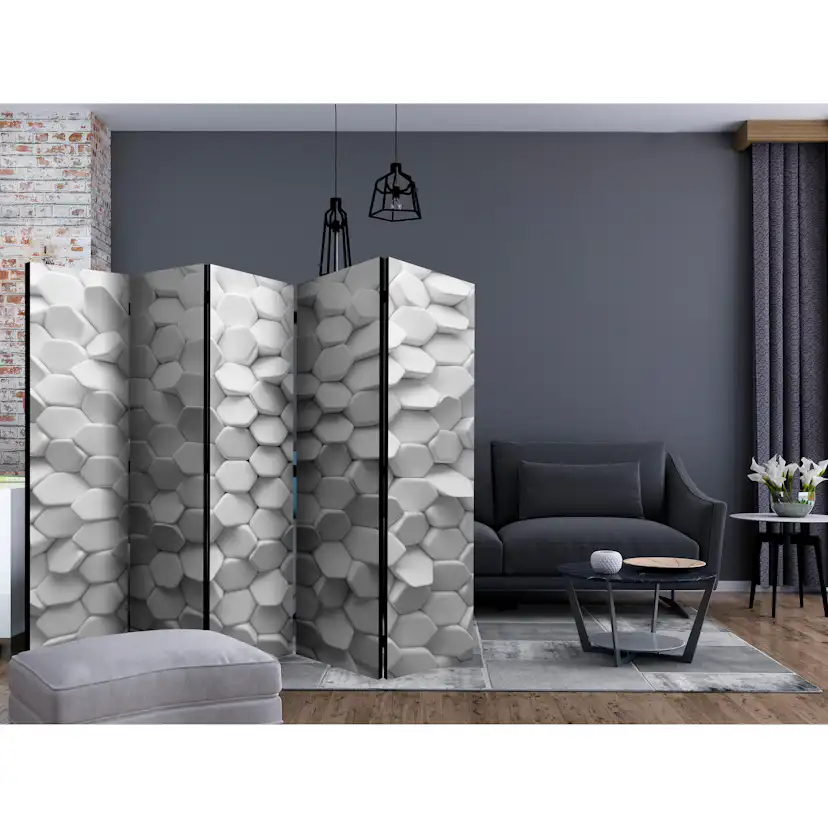 Rumsavdelare Skärmvägg Arkiio White Mystery II 225x172 cm
