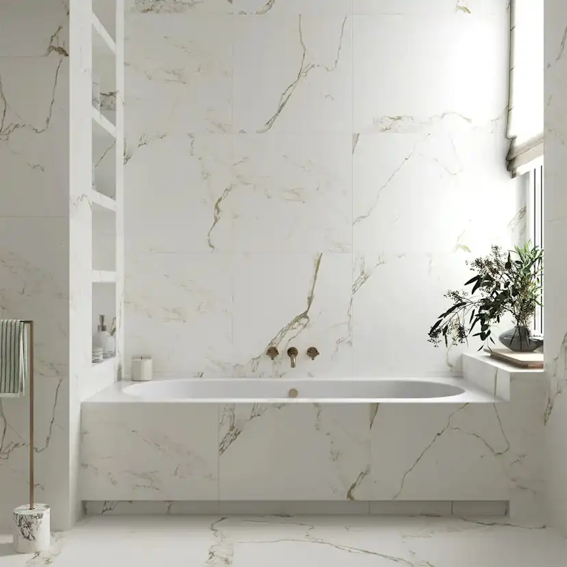 Klinker Tenfors Carrara Gold Marmor Matt 60x60