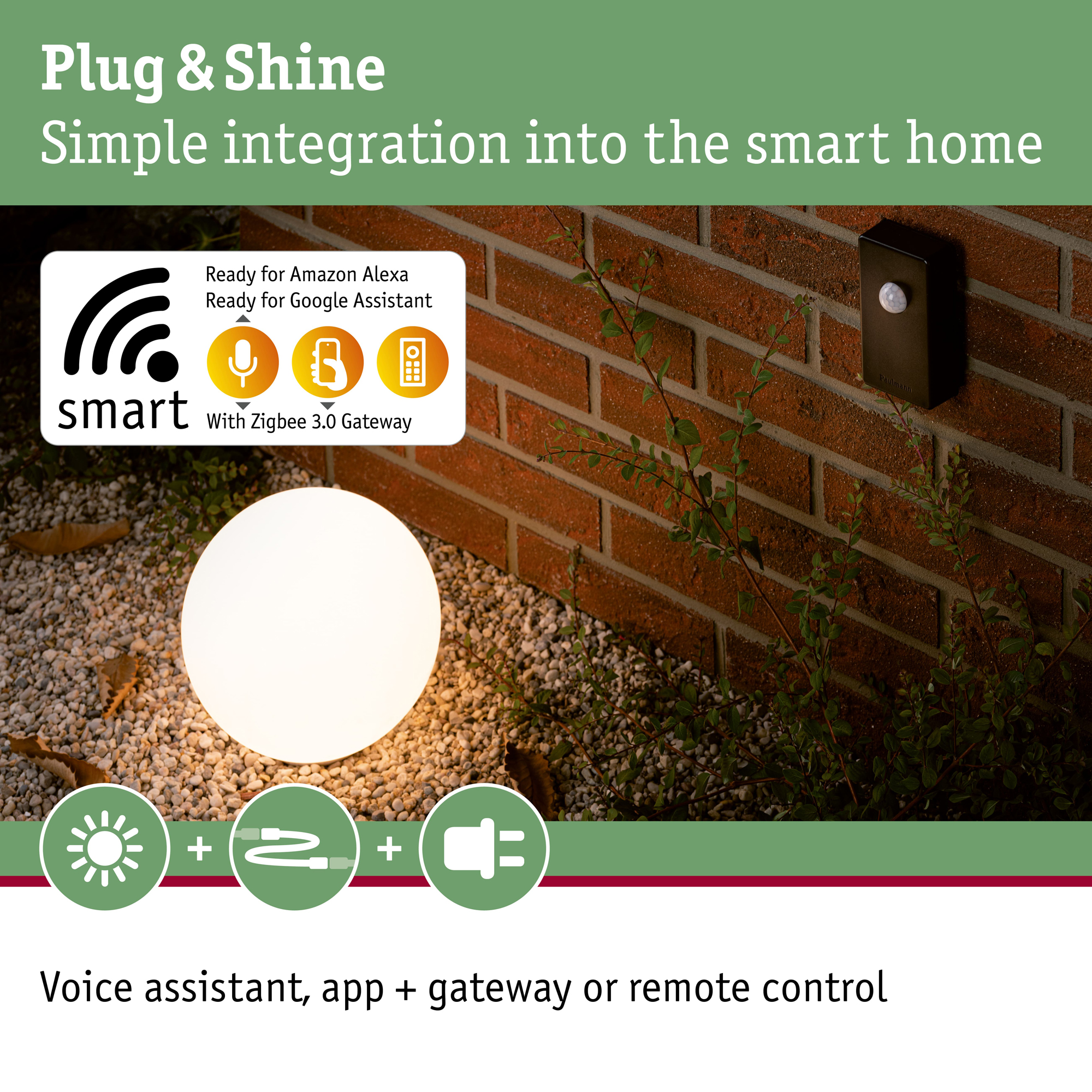 Tillbehör Paulmann Plug & Shine Smart Home Zigbee 3.0 Trådlös Styrenhet IP68