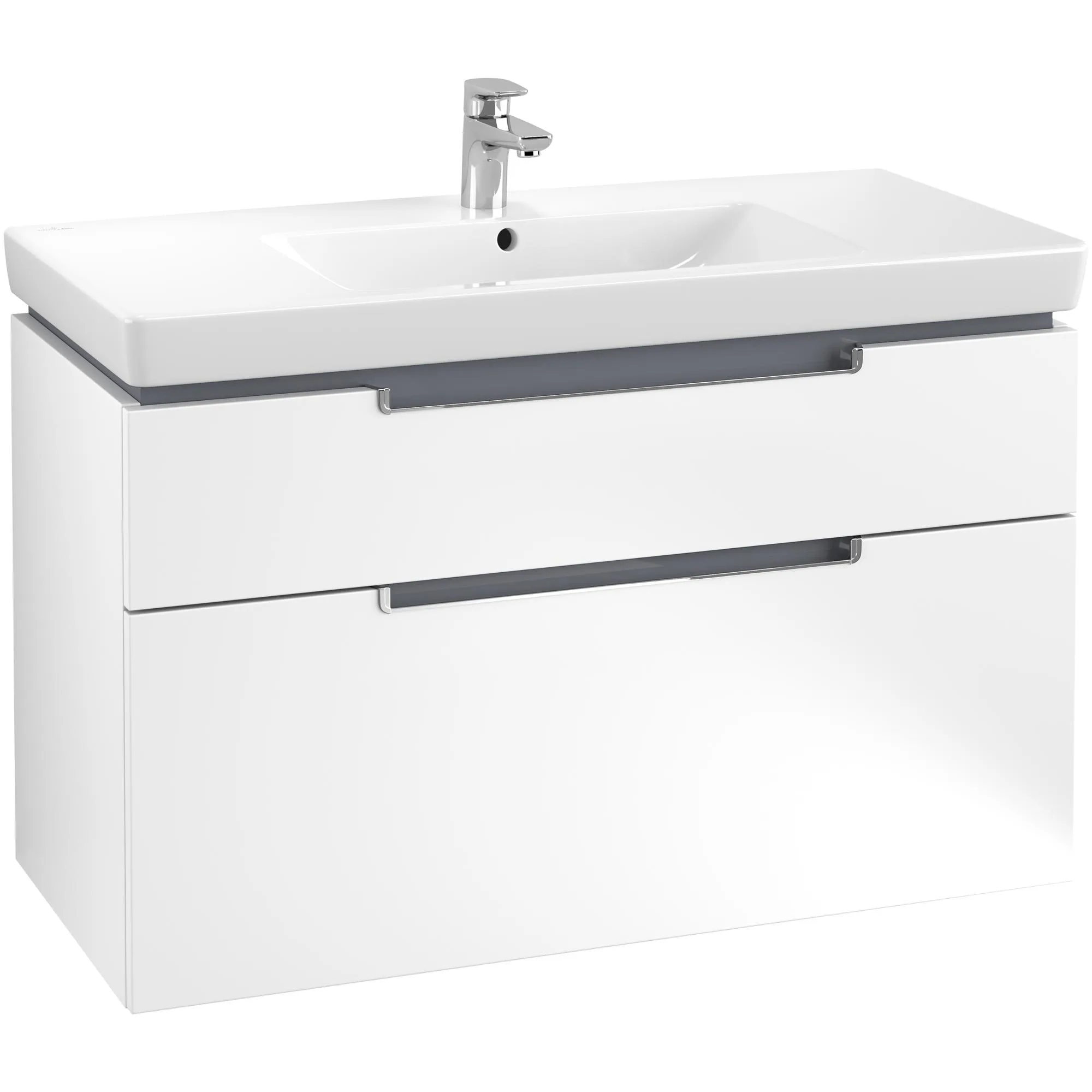 Tvättställsskåp Villeroy & Boch Subway 2.0 med 2 Lådor för Skåpstvättställ