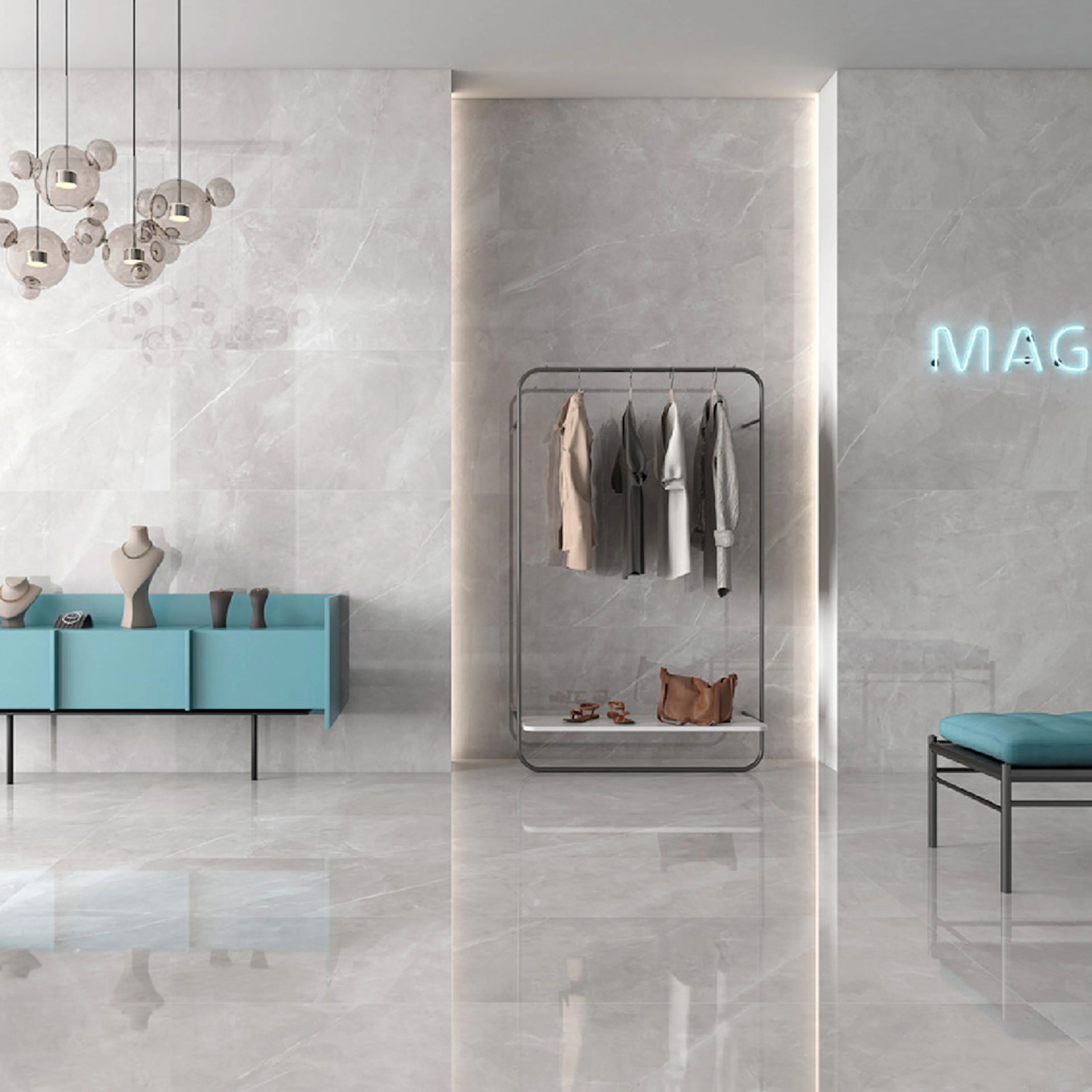 Klinker Tenfors Magda Perla Marmor Blank 60x60 cm