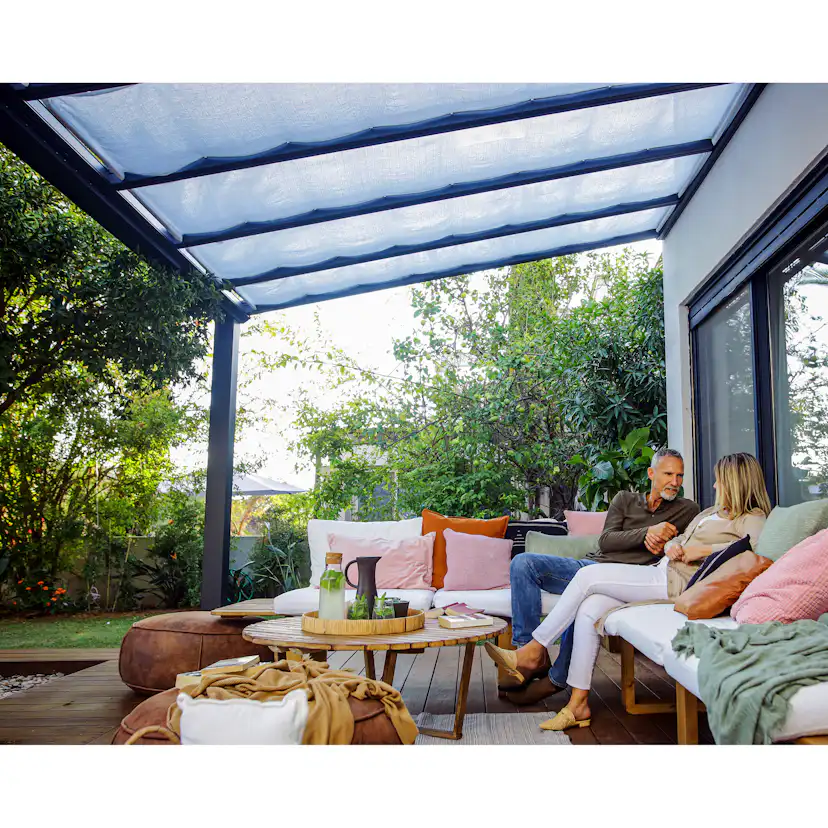 Persienn Canopia by Palram Skuggkit Till Pergola Stockholm 3,4 x 5,9 m Vitt