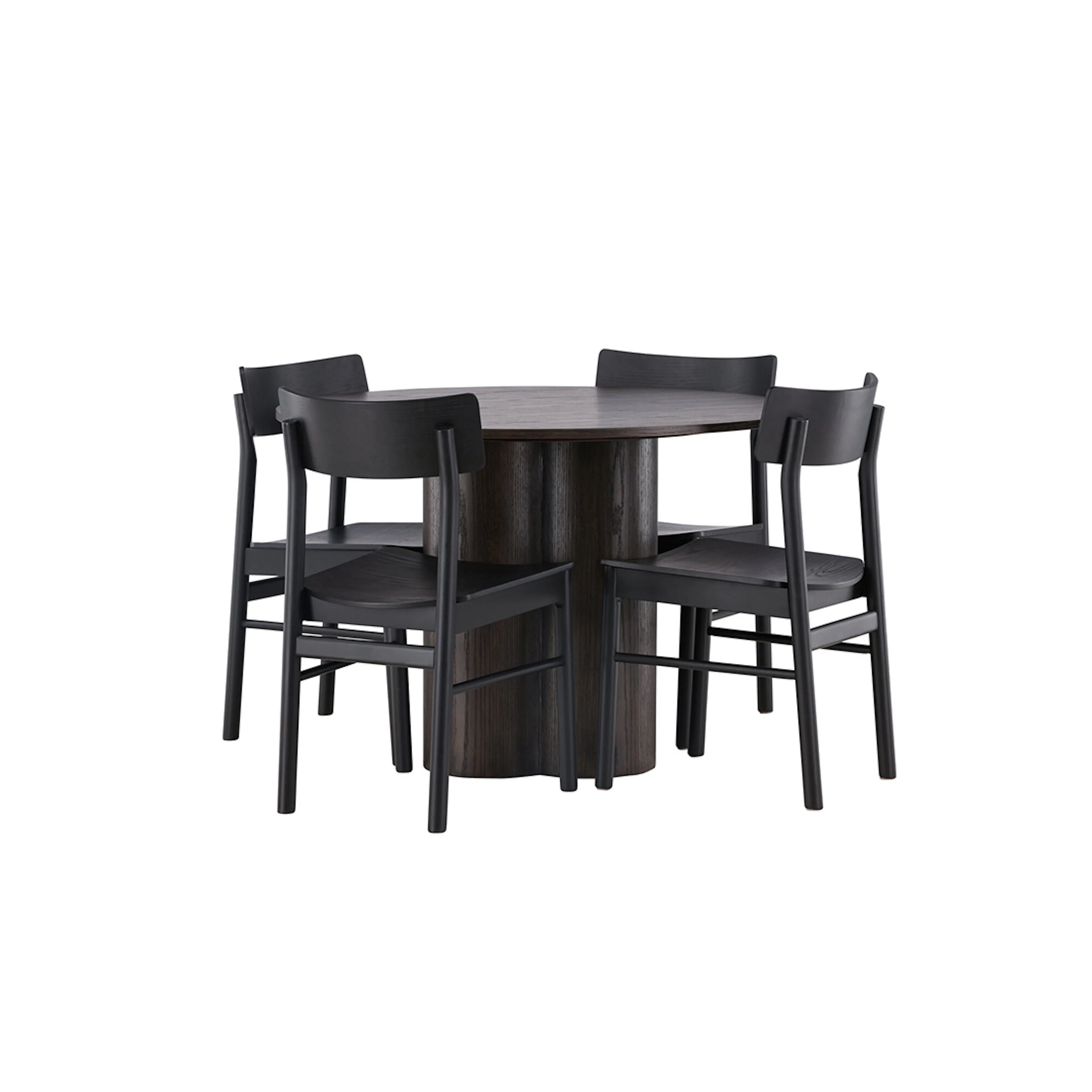 Matgrupp Venture Home Olivia Ø110 cm med 4st Montros Matstolar