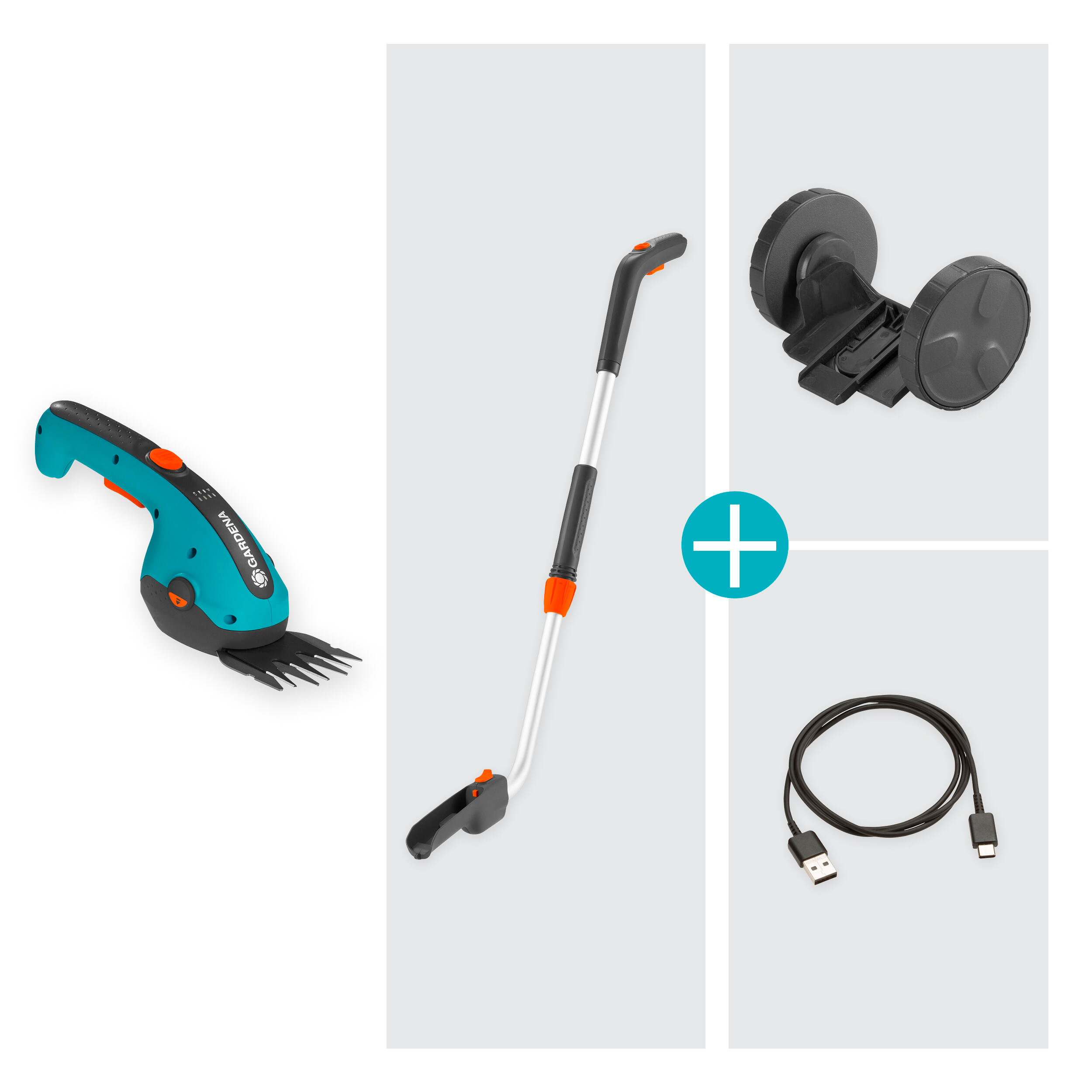 Grässax Gardena ClassicCut Batteridriven med Skaft och Hjul