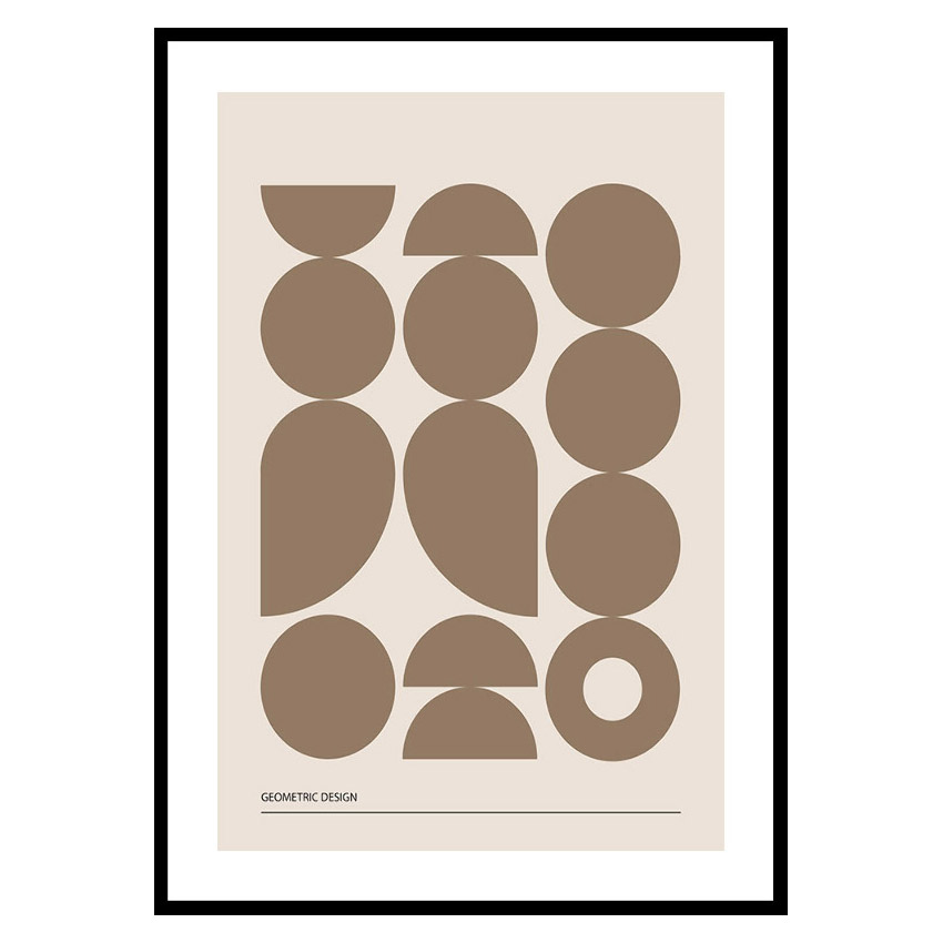 Poster Gallerix Geometric Graphic Beige No1