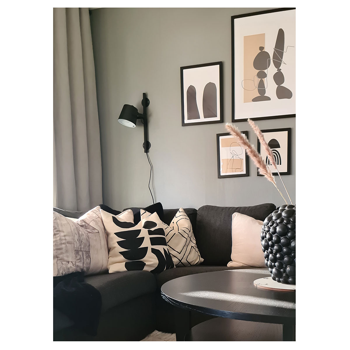 Vägglampa Aneta Espresso