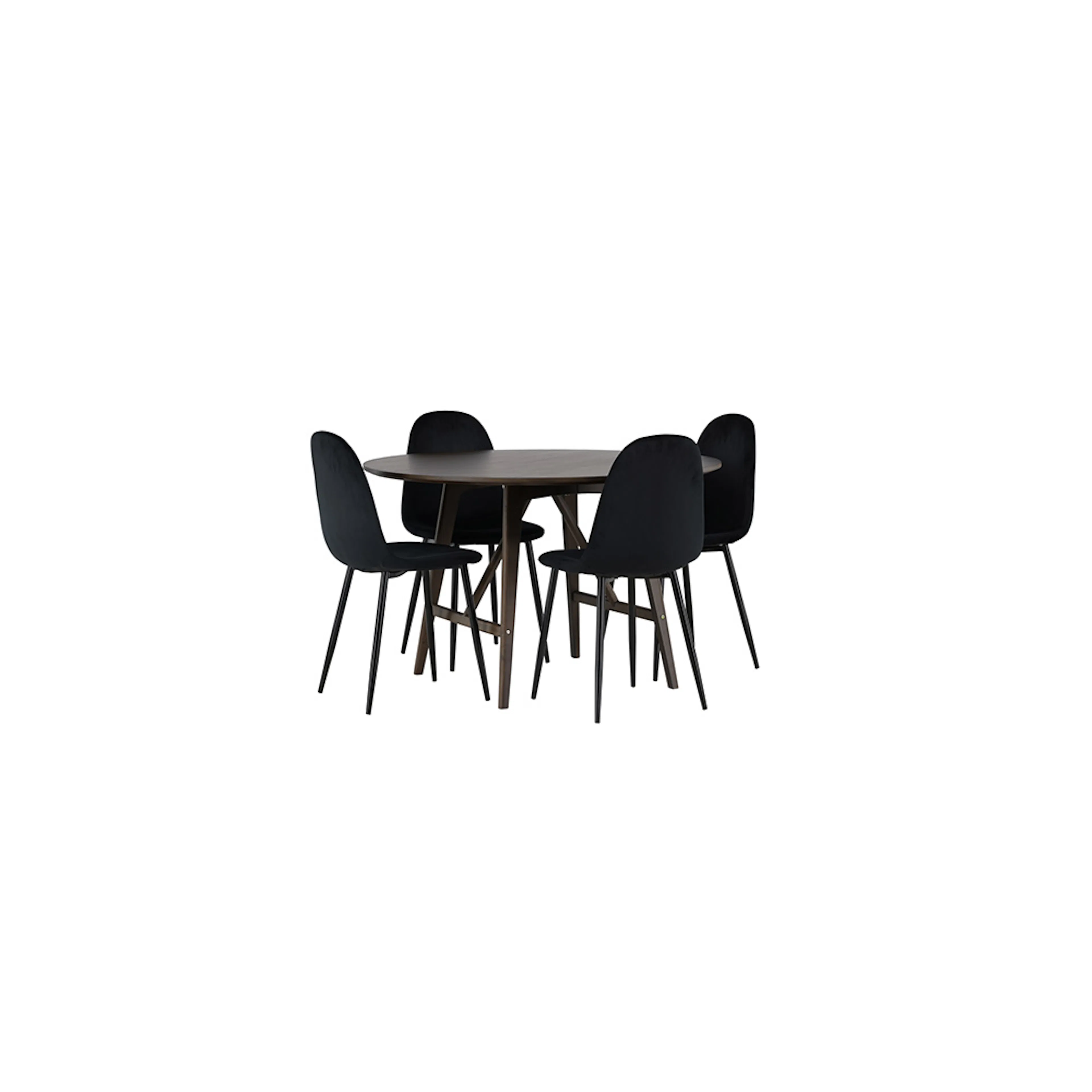 Matgrupp Venture Home Kaseidon Ø100 cm med 4 st Polar stolar