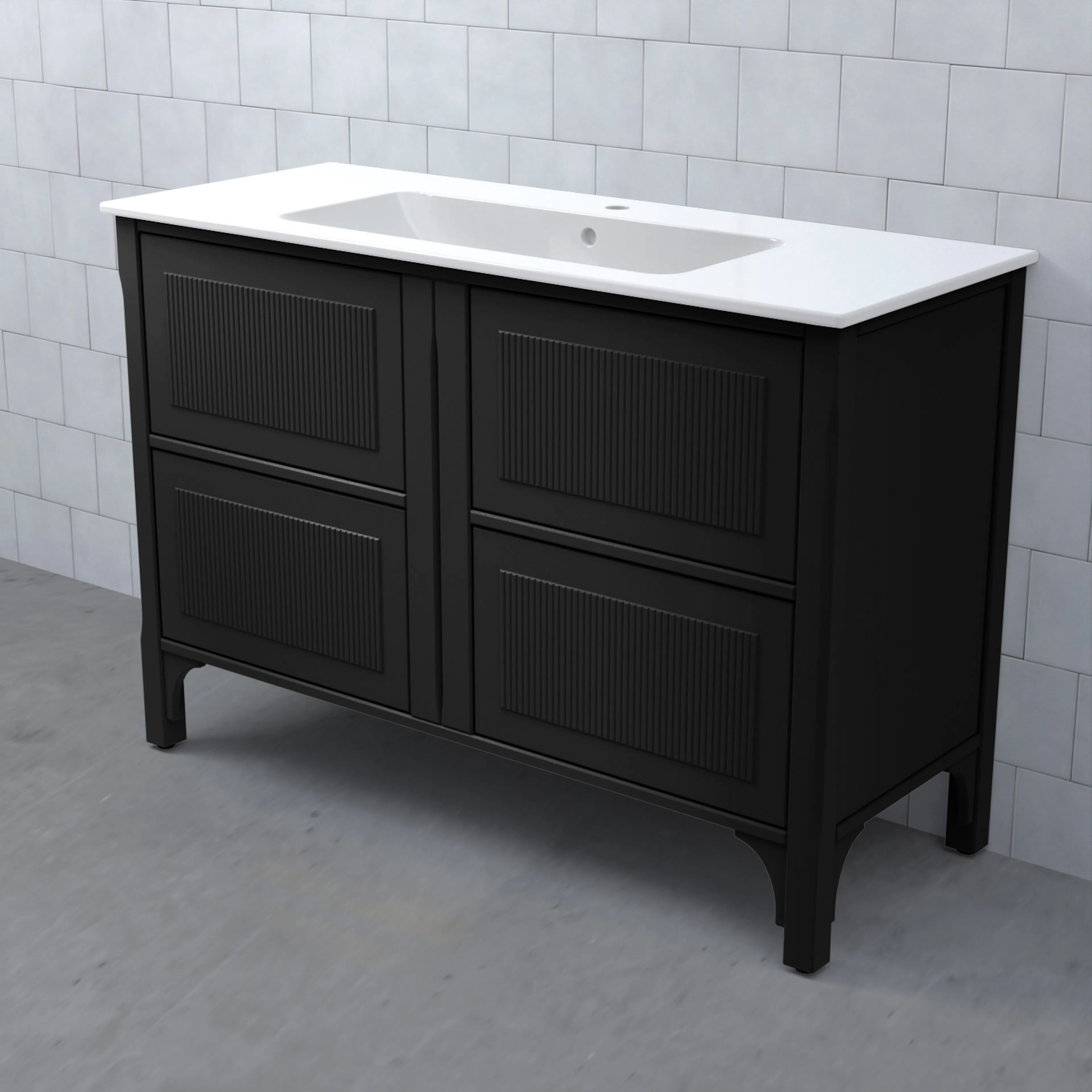 SAGA Kommod 120/49 Harv Svart BxHXD: 1200x830x470 mm, Harv Svart