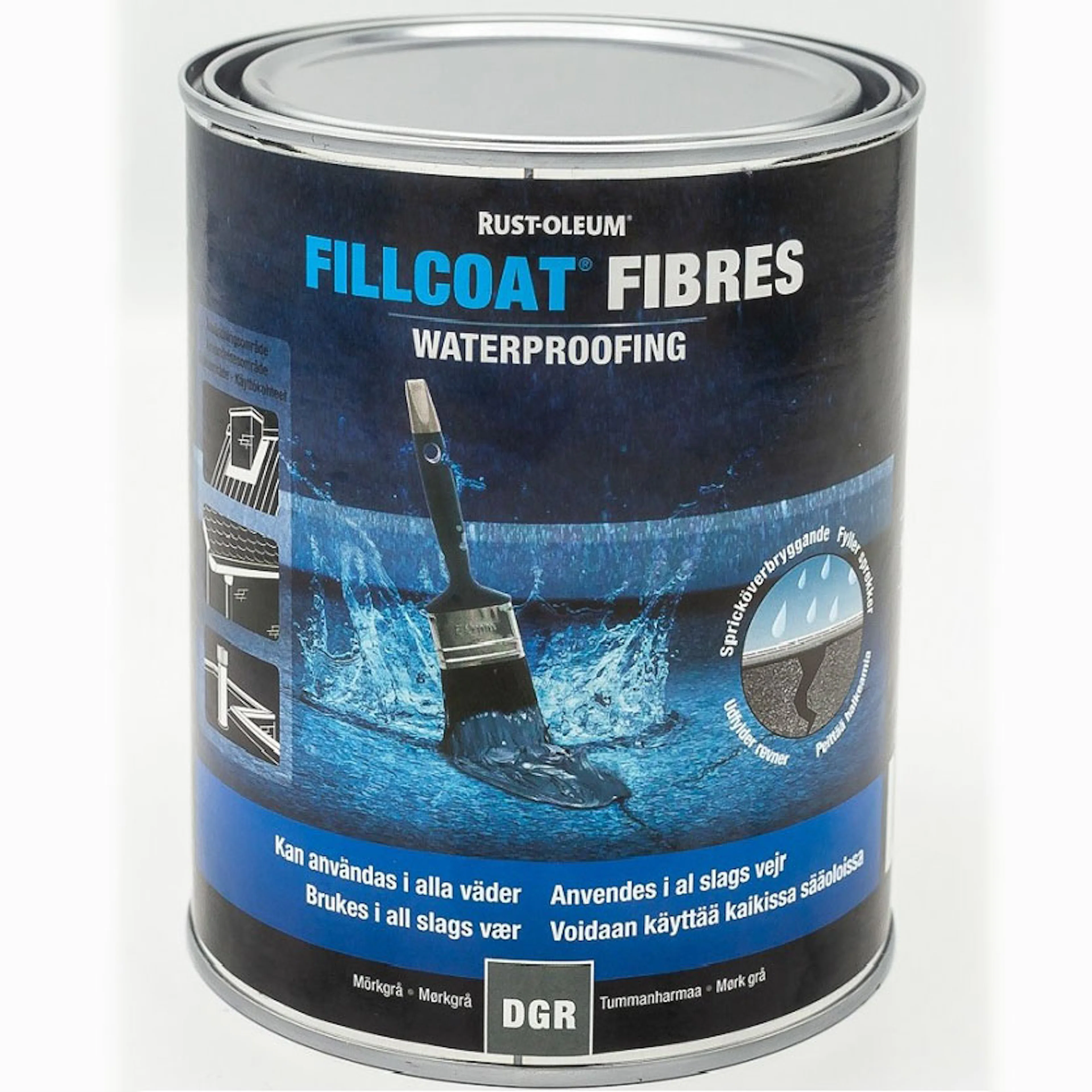 Vattenfast Tätningsmassa Fillcoat Rust-Oleum Mörkgrå
