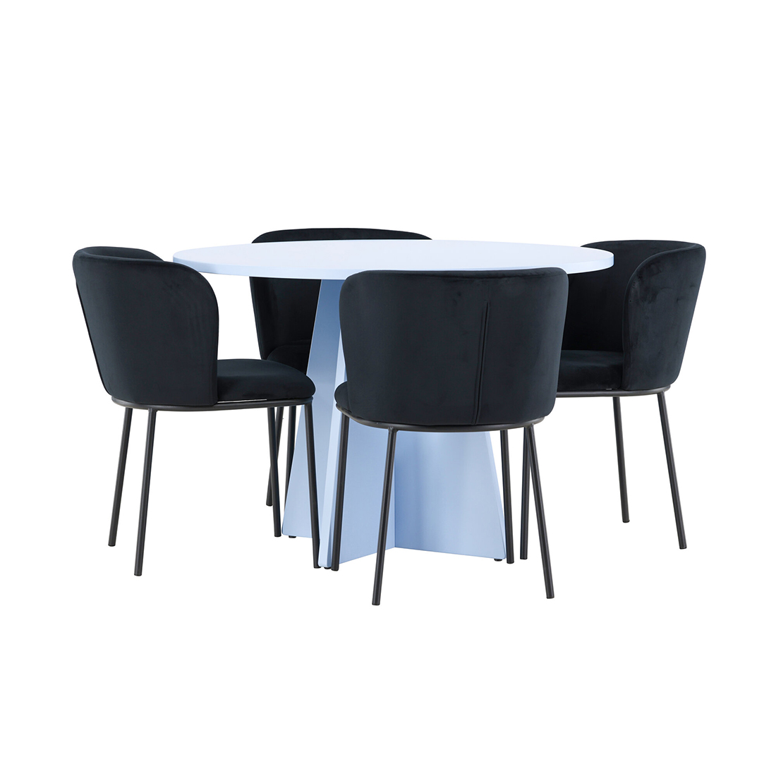 Matgrupp Venture Home Bootcut Ø110 cm med 4st Edina Matstolar