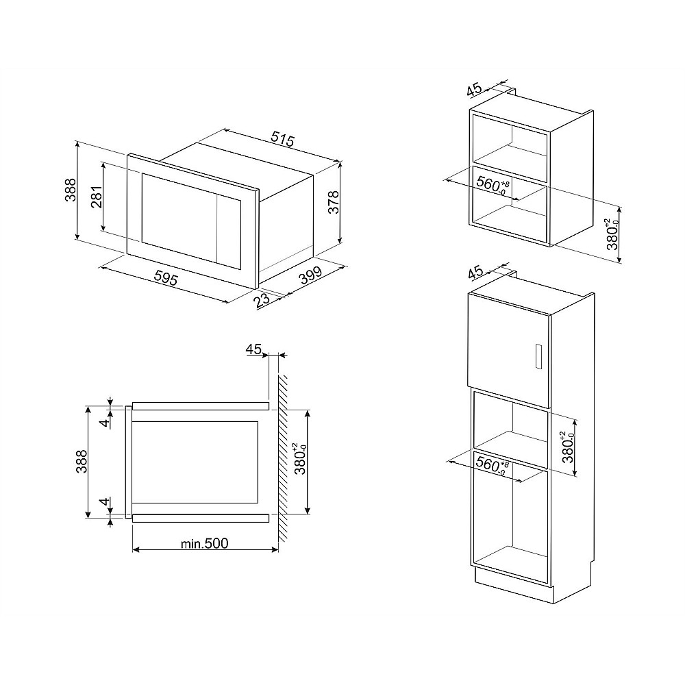 Ugn och mikro Smeg SF6200TB + FMI225BI
