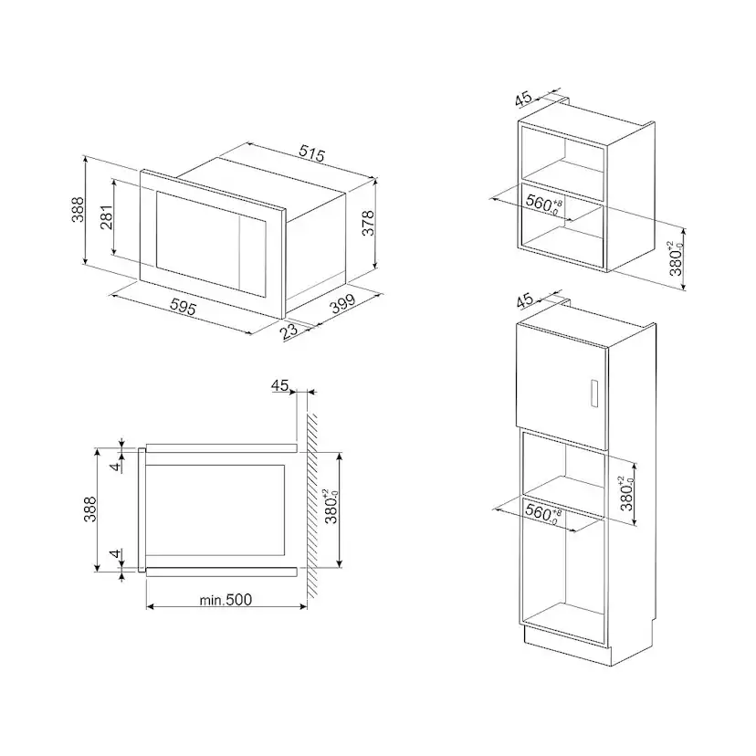 Ugn och mikro Smeg SF6200TB + FMI225BI