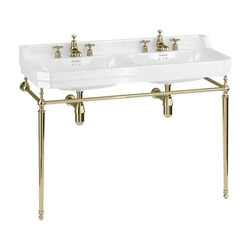 Tvättställ Burlington Edwardian 1200 mm Dubbelt med Handfatsställ