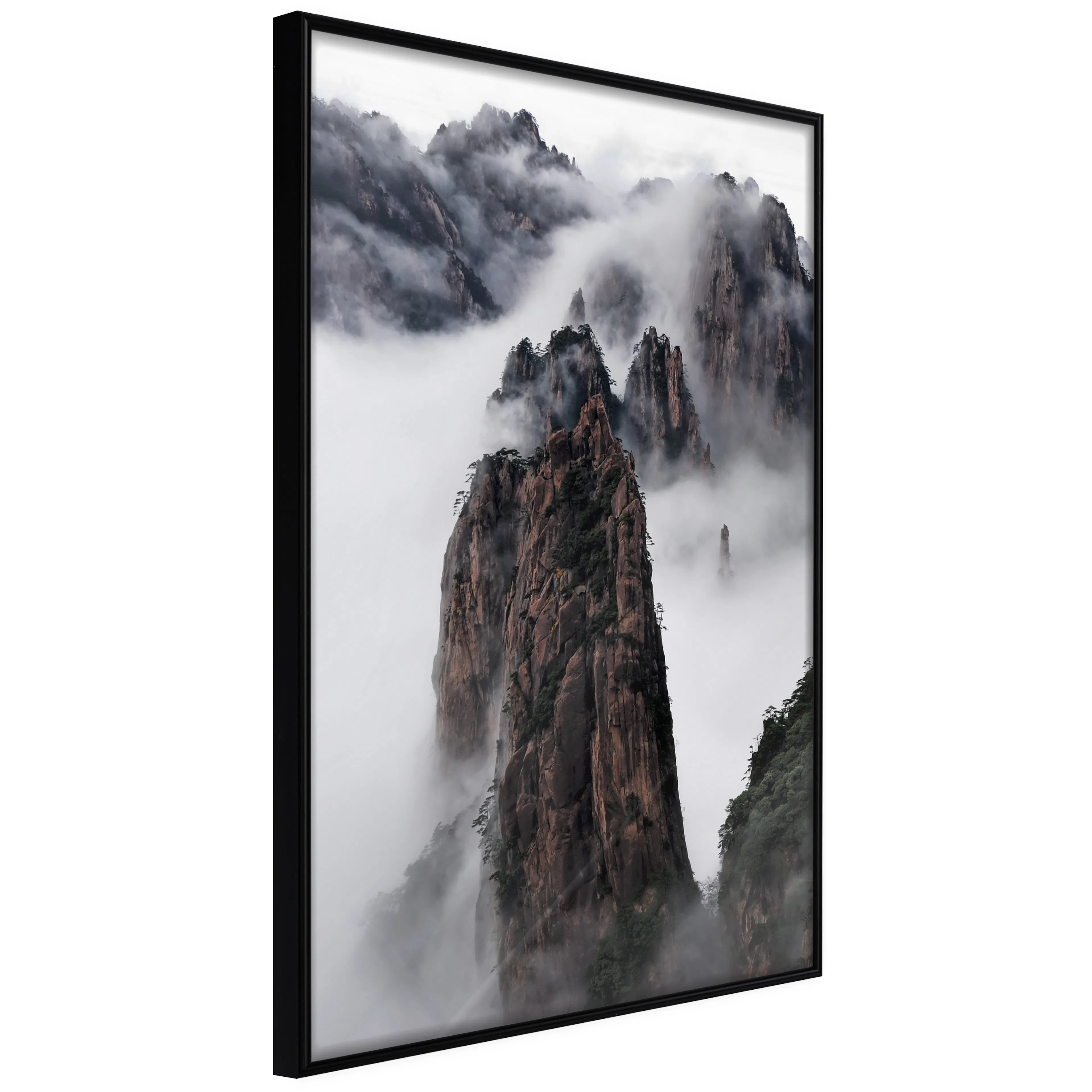 Affisch - Rocks in the Clouds [Poster] 20x30 Svart ram, 20x30 cm