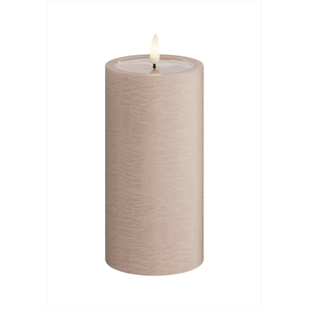 LED-Blockljus UNIQUE Candles 7,5x15 cm