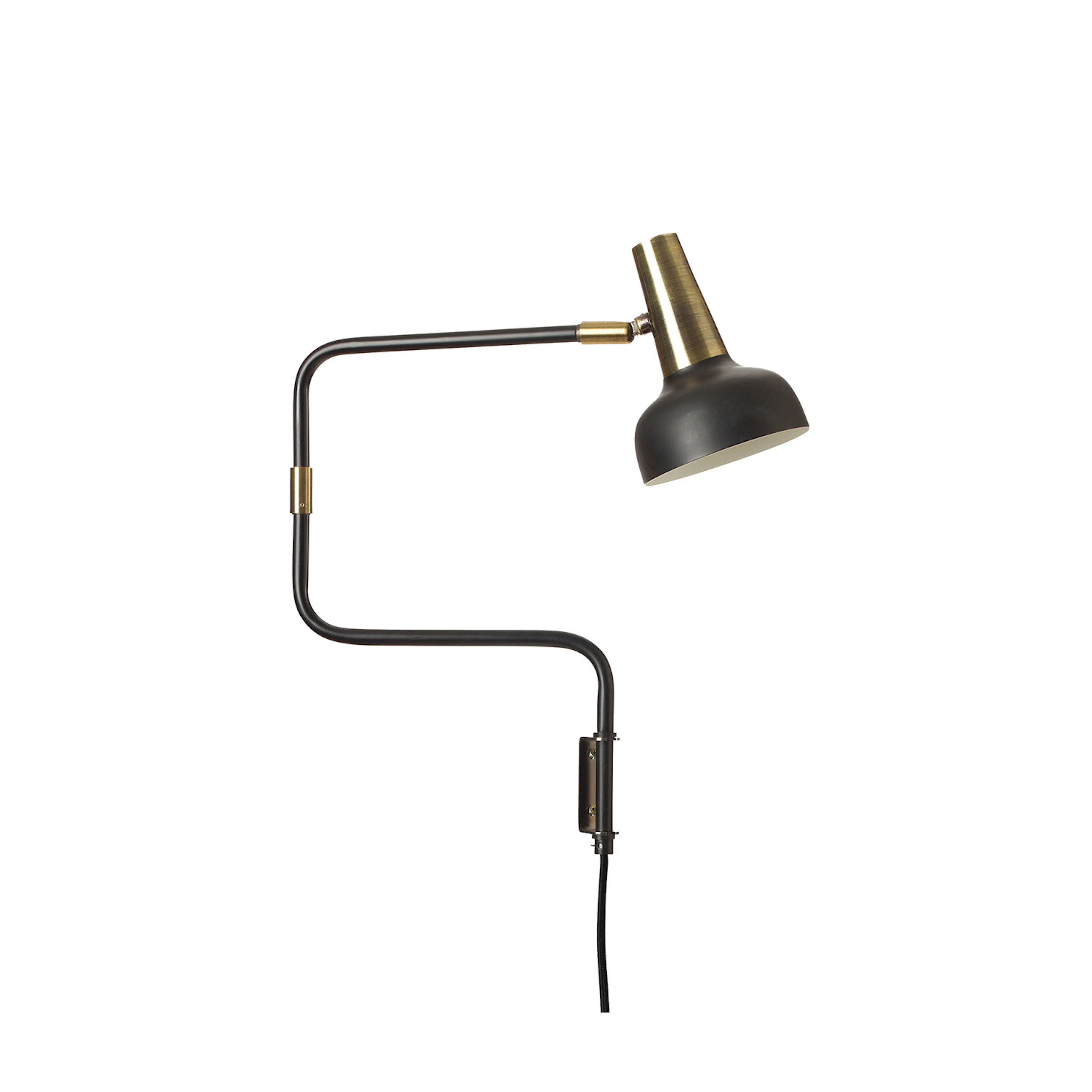 Ray svart vägglampa Svart/Mässing