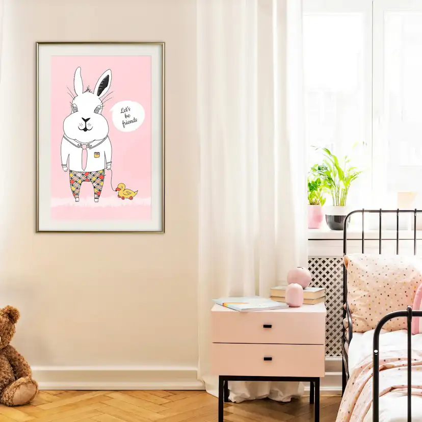 Poster Artgeist Affisch Rabbit's Friend