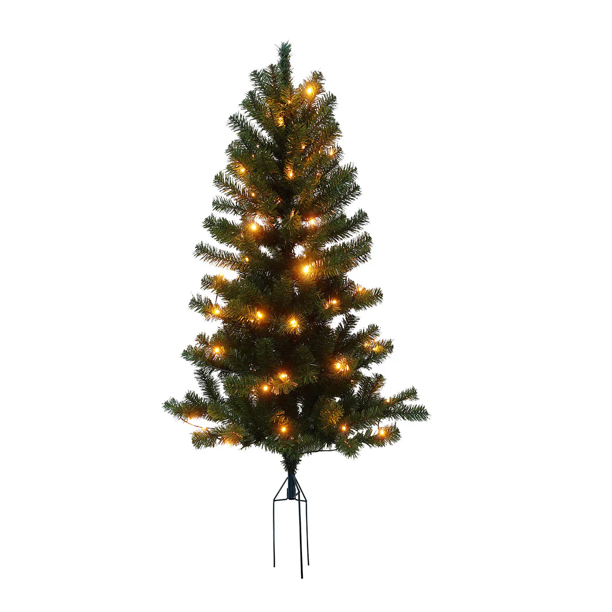 Plastgran Nordic Winter Aske Julgran med LED för Utomhus med Spett