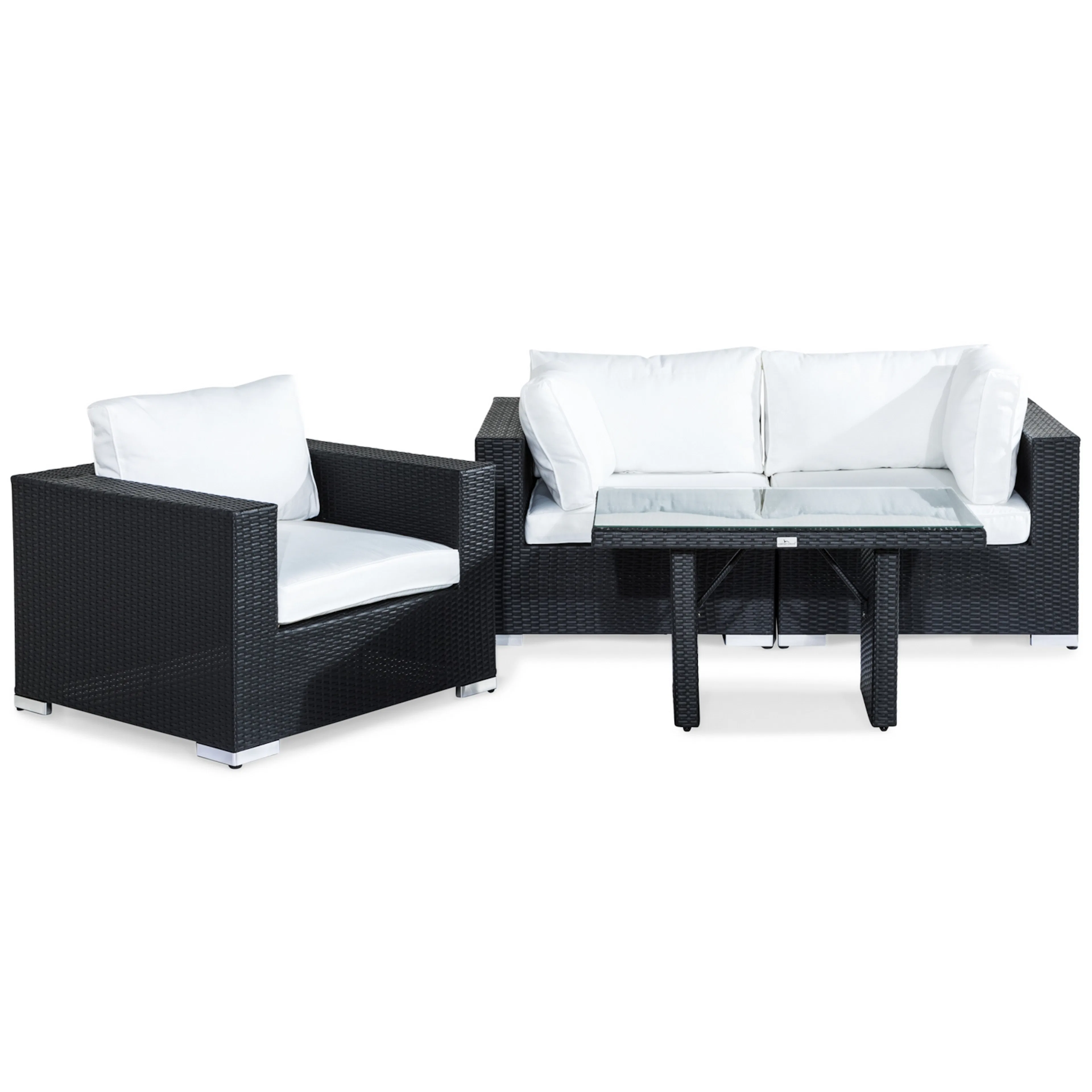 Loungegrupp Comfort Garden Bahamas 2-sits med Soffbord 100x60 och Fåtölj Utomhus
