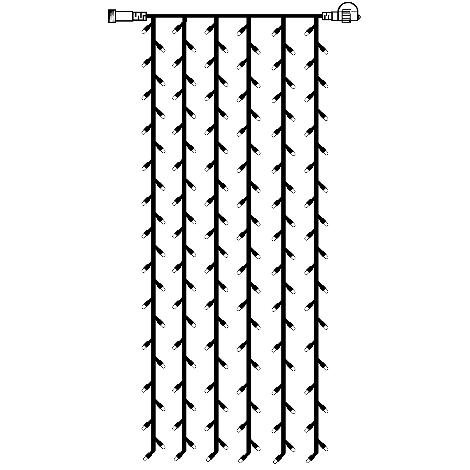 Ljusgardin Star Trading Extra System LED Kallvit