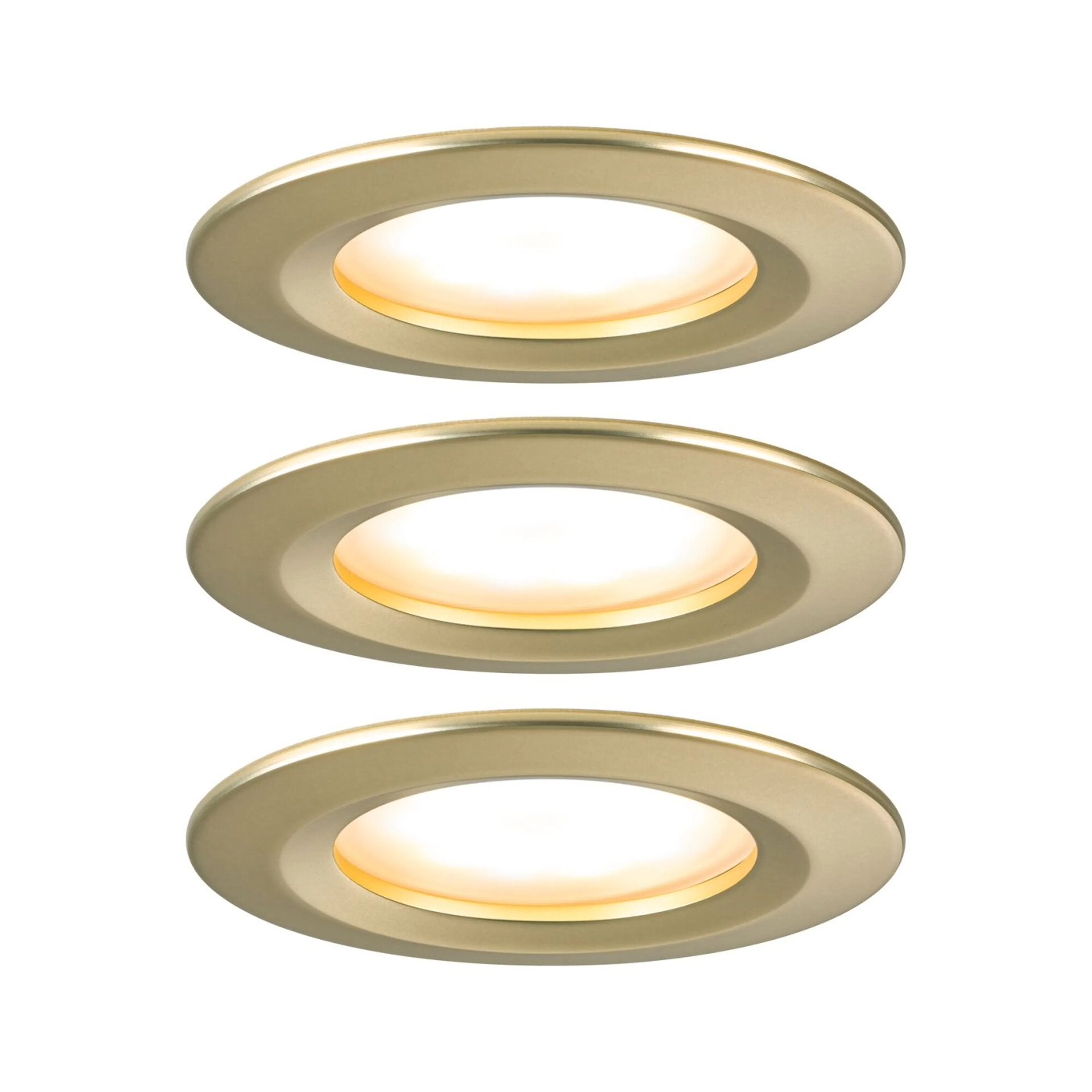 Downlight Paulmann Nova Coin Basic Set Rigid Matt guld, 84 mm, Fast, Ja, 3x6 W