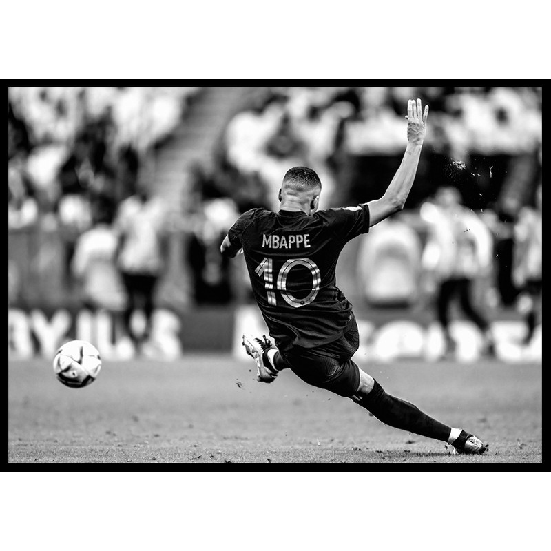 Poster Gallerix Kylian Mbappé World Cup 2022 B&W No1