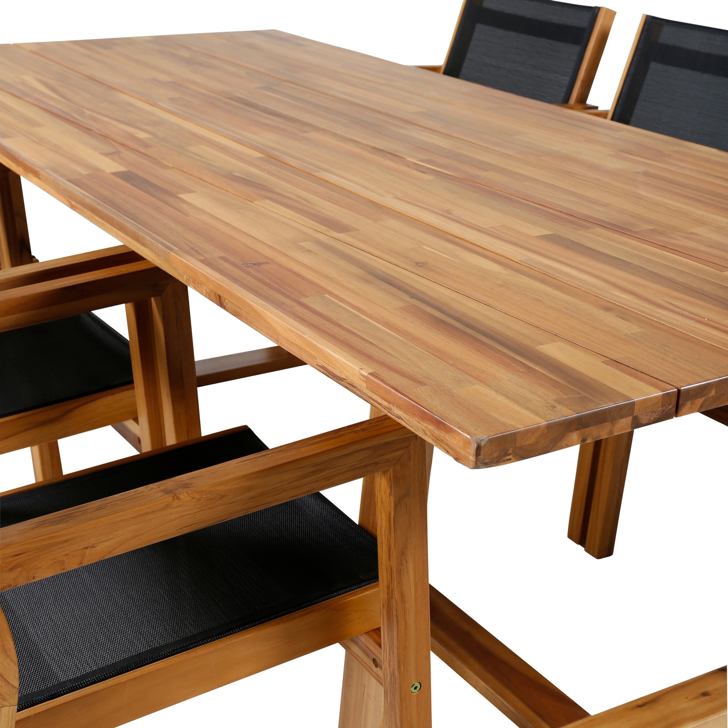 Matgrupp Venture Home Plarra med 6 Vum Stapelbara Matstolar