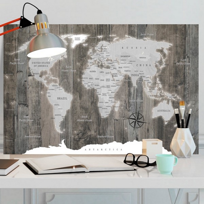 Tavla Arkiio World Map Wooden World