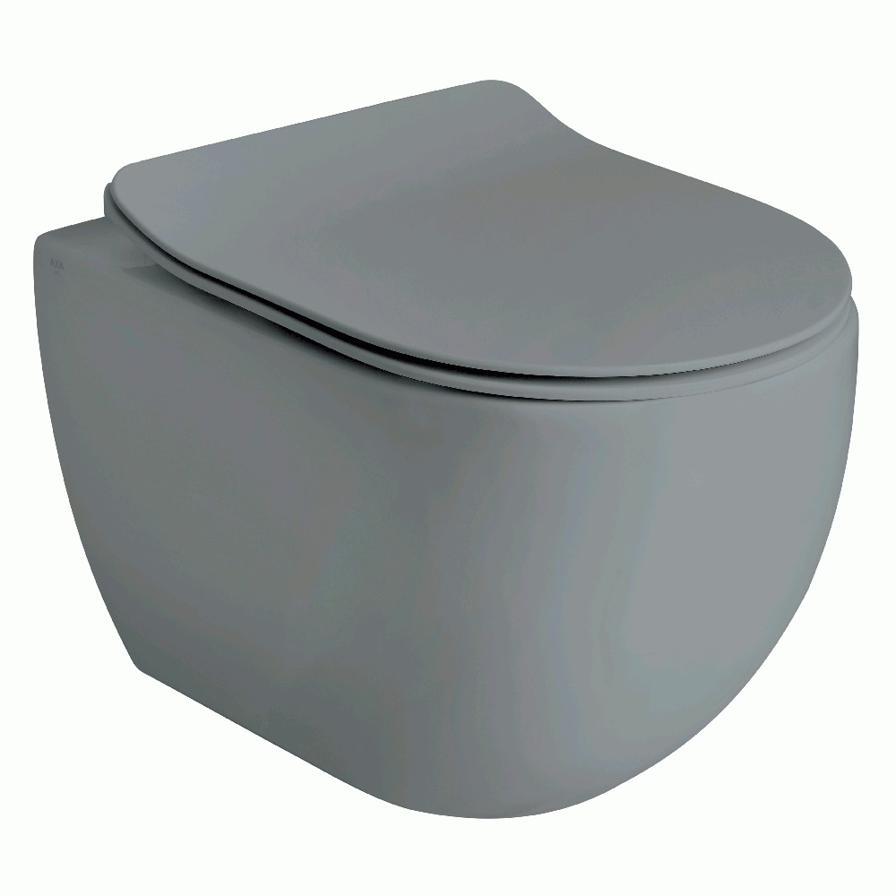 Toalettsits Lavabo Glomp Mini Slim Mjukstängande Hårdsits Ma Matt Grå
