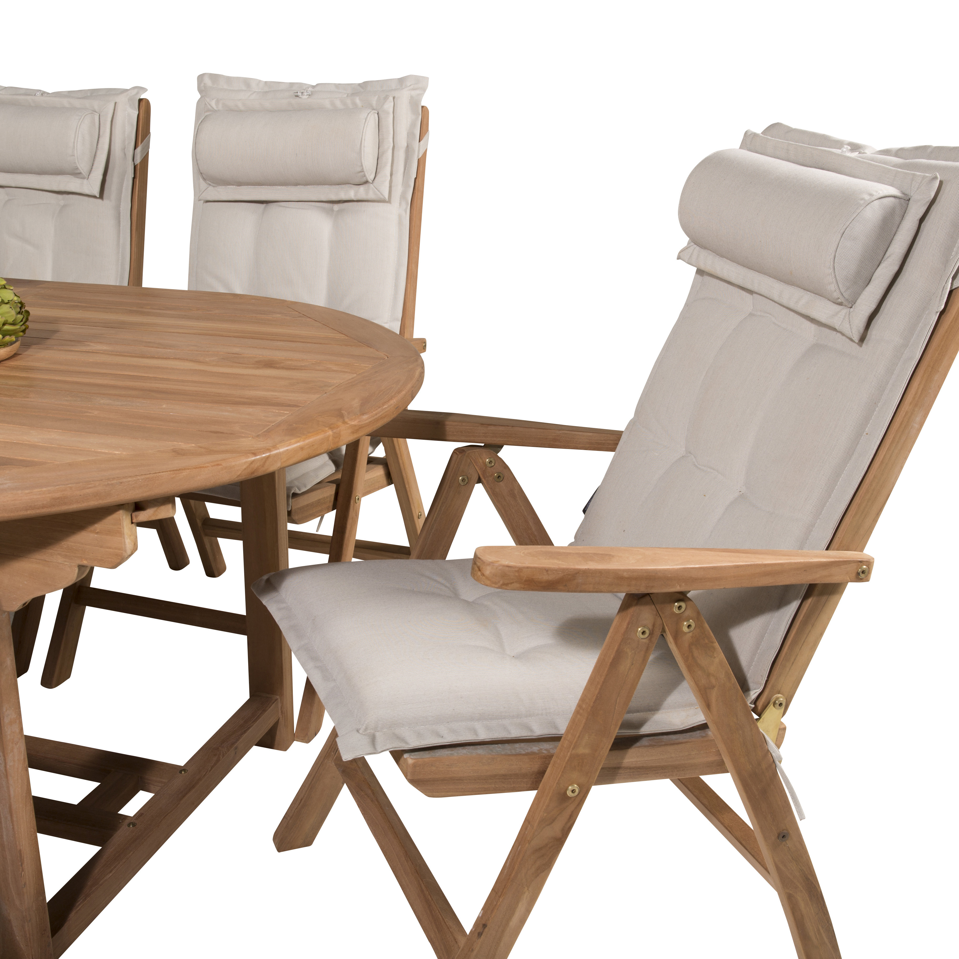 Matgrupp Venture Home Kiara 180/240 med 6 Positionsfåtöljer