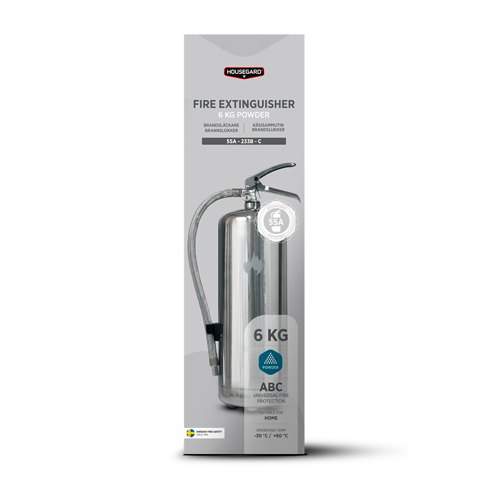 Brandsläckare Housegard 6 kg Pulversläckare