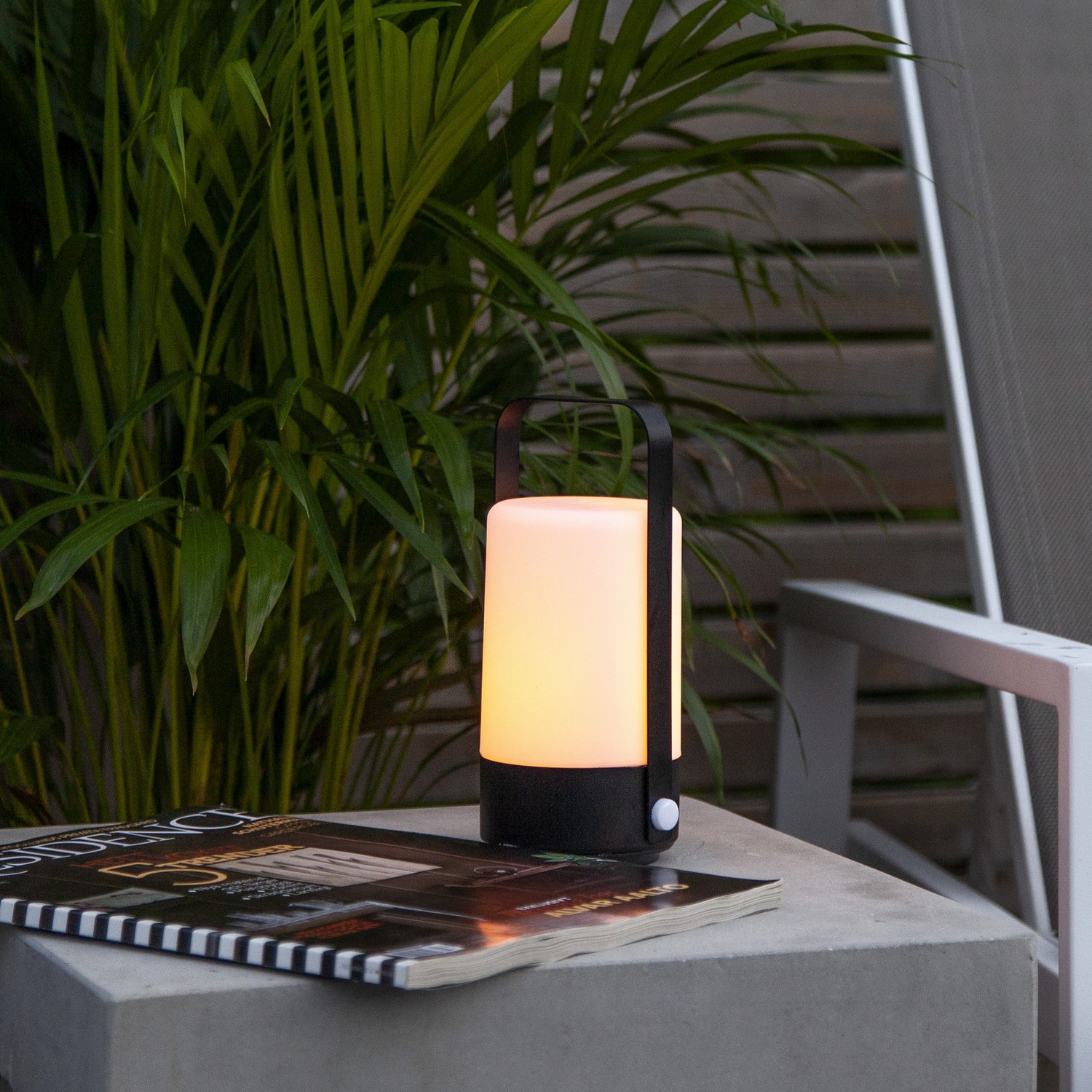 Lykta Star Trading Flame Lantern Vit/Svart BO