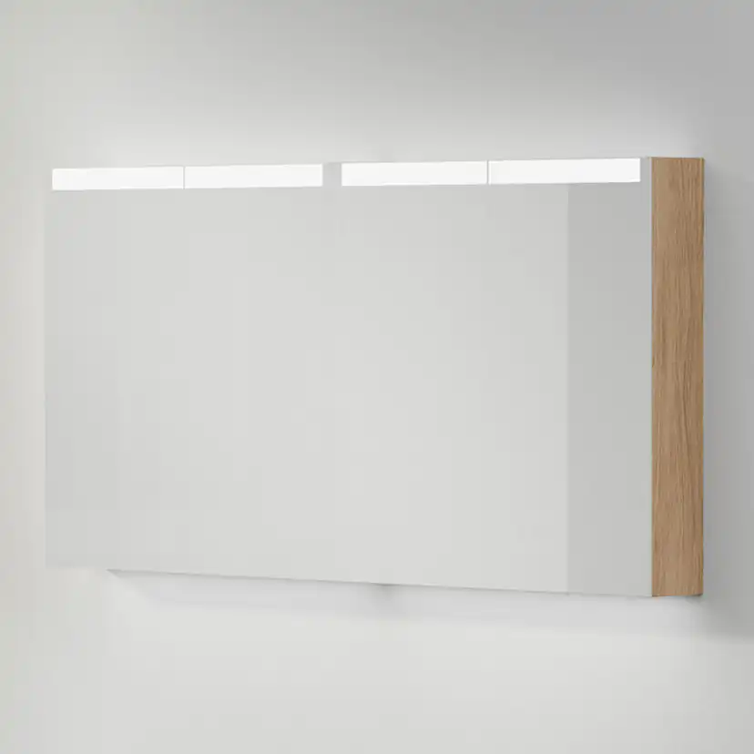 Spegelskåp Stage Plus 140, Natural Oak,4 Luckor,1400x720x140 Bredd: 1400 mm, Natural Oak, Dubbla luckor