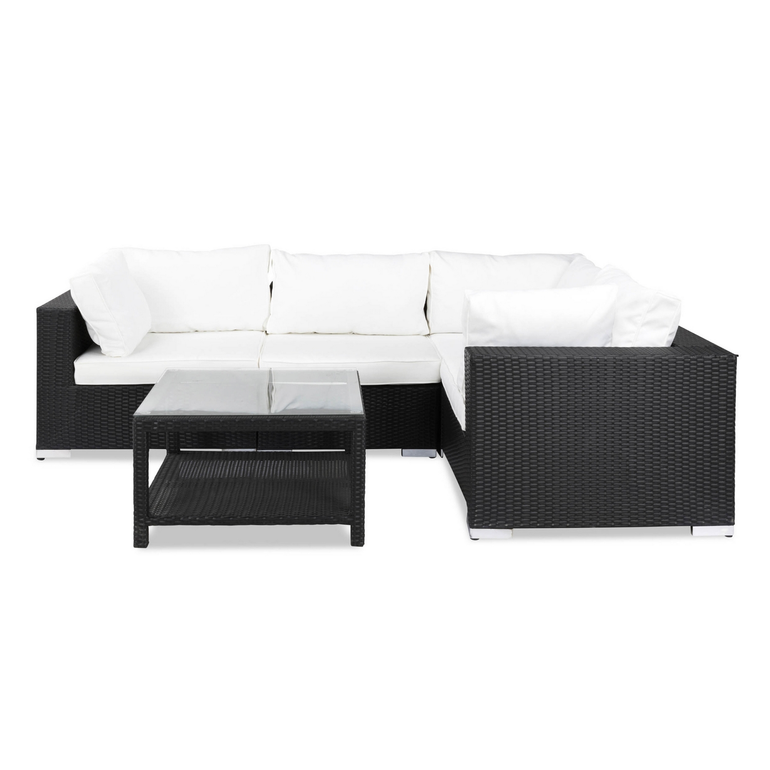 Loungegrupp Comfort Garden Bahamas 4-sits Hörn och Utebord 75x75 Utomhus