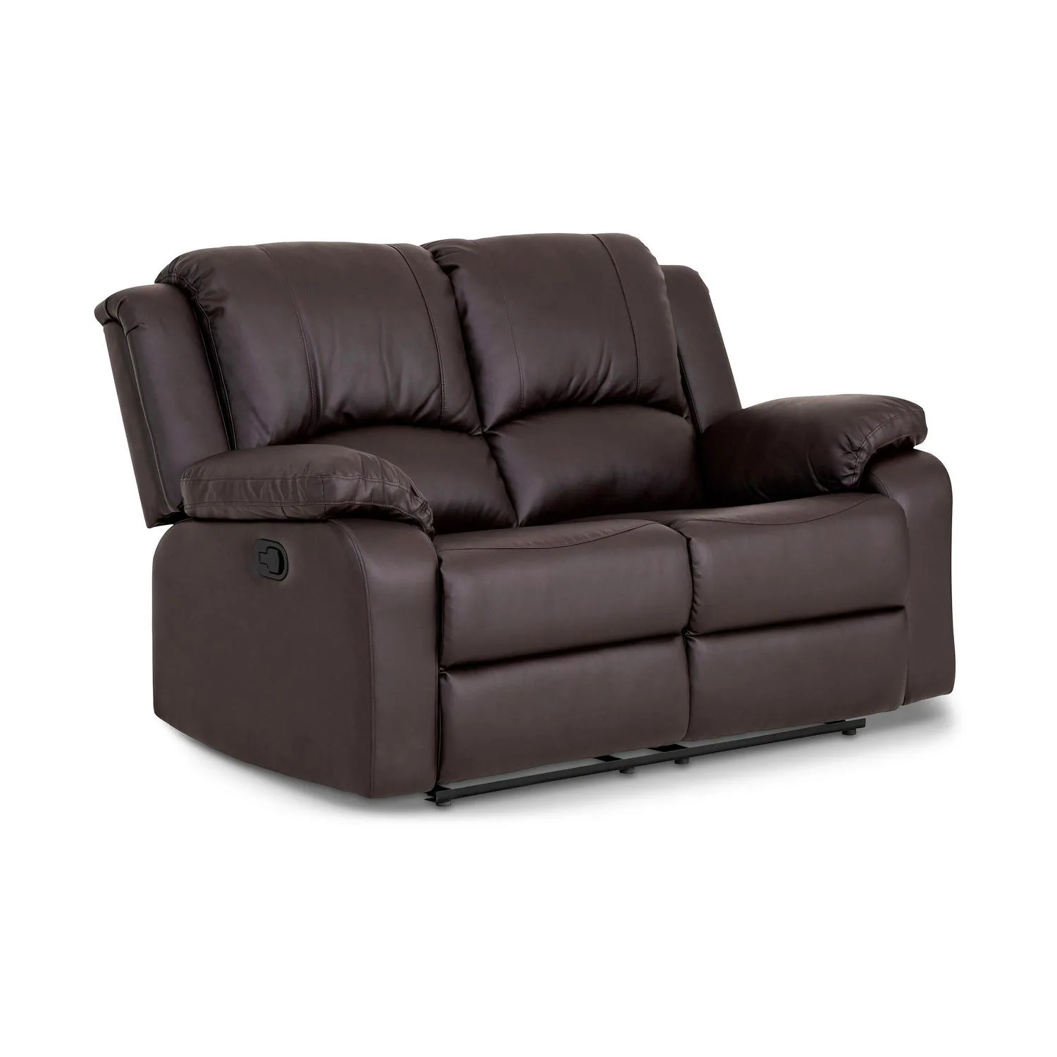 Norbo Liten Reclinersoffa 2-sits Konstläder - Fällbar soffa Brun