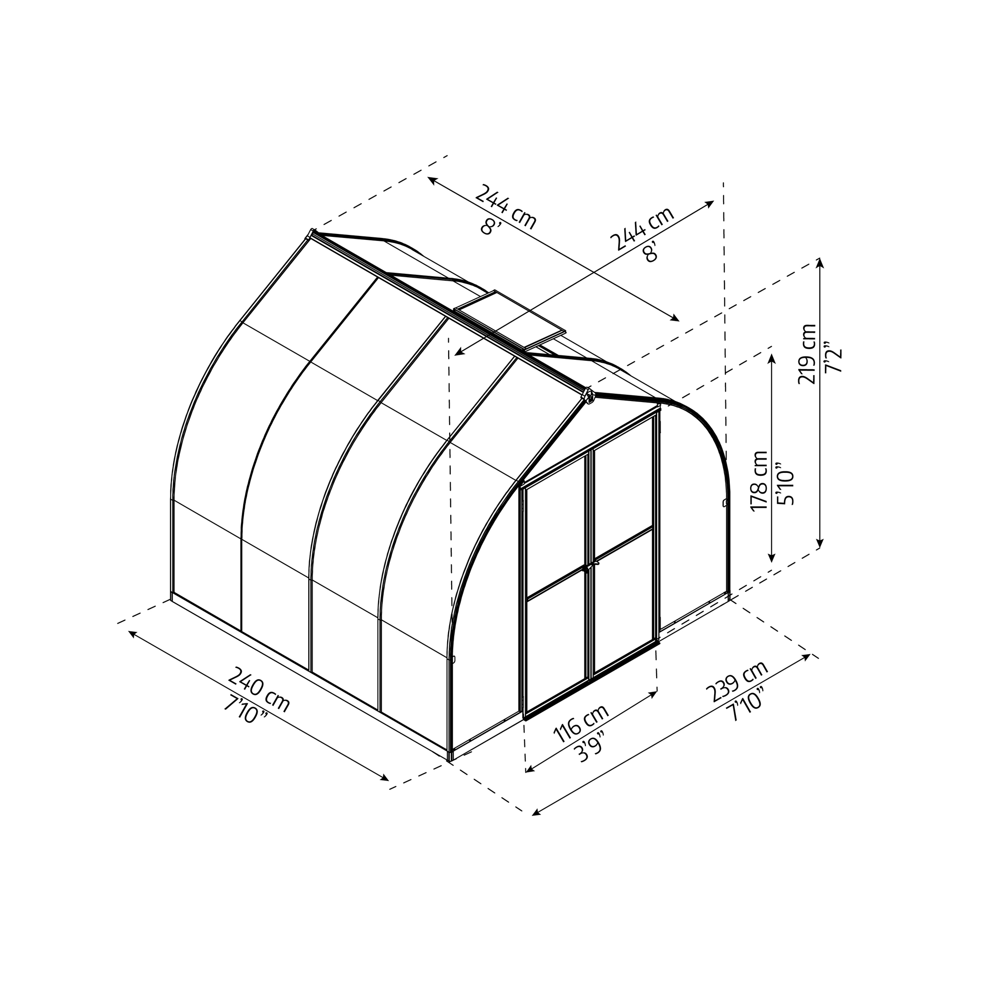 Tunnelväxthus Canopia Kivik 6 m²