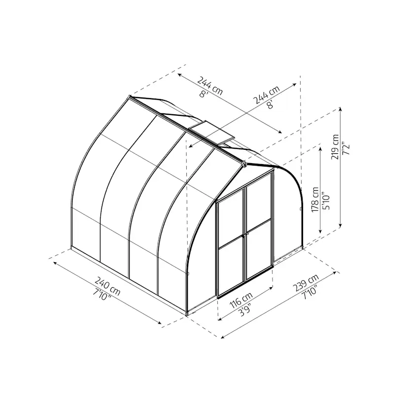 Tunnelväxthus Canopia Kivik 6 m²