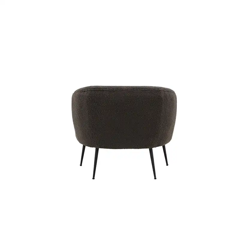 Derry Single Sofa - Black / Coffee/Grey Boucle Svart
