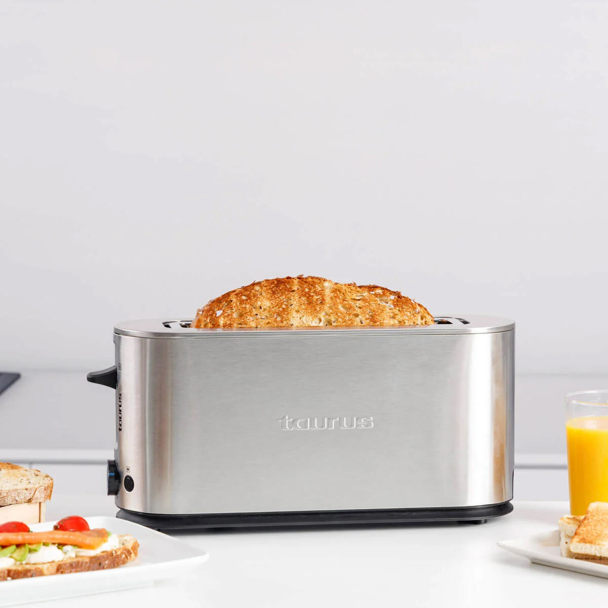 Brödrost TAURUS Mytoast Legend Enkelslot Lång Rostfritt Stål