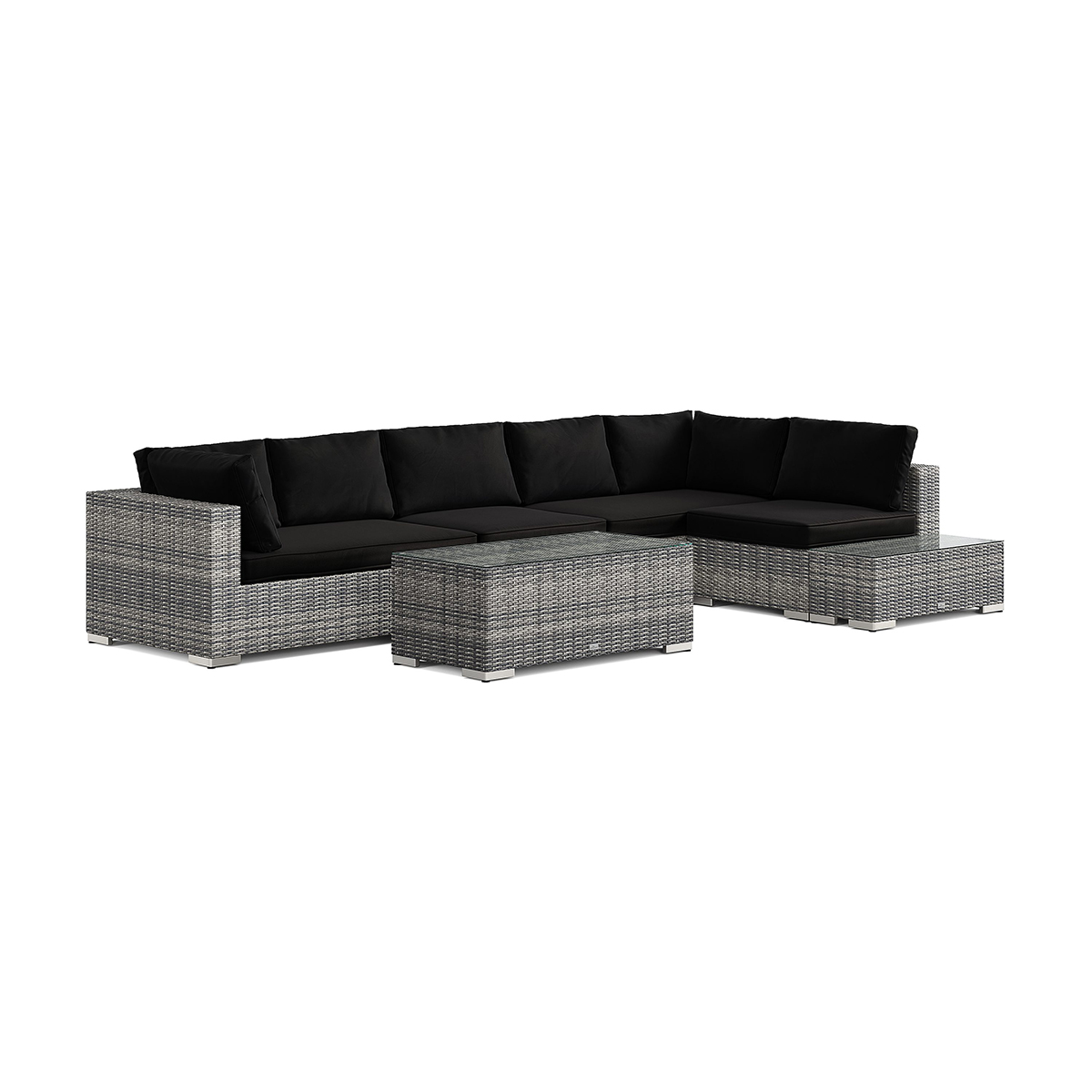 Loungegrupp Comfort Garden Bahamas utesoffa 6-sits vändbar schäslong med avslut och bord