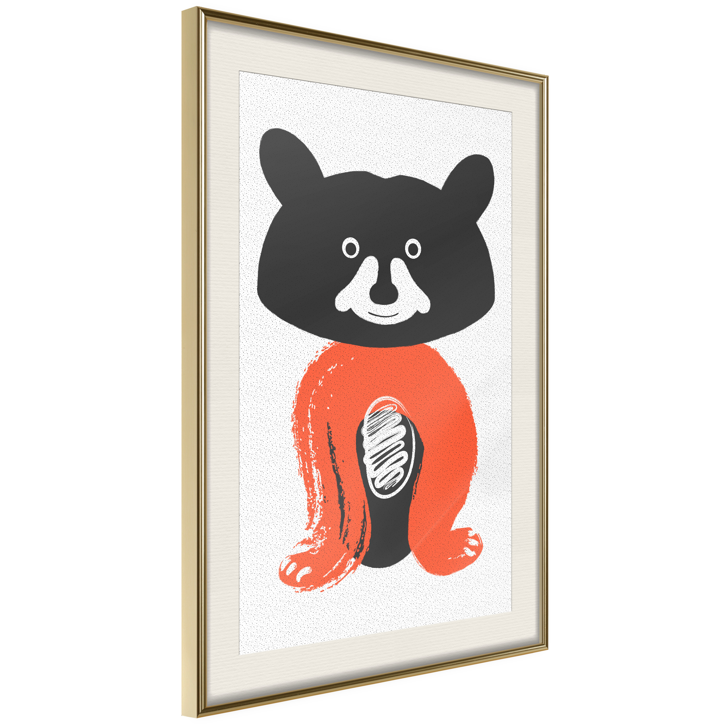Affisch - Nice Mr. Raccoon [Poster] 20x30 Guld ram med passepartout, 20x30 cm