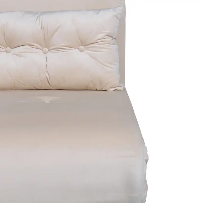 Vicky Folding Bed Double - Black / Beige Velvet Beige