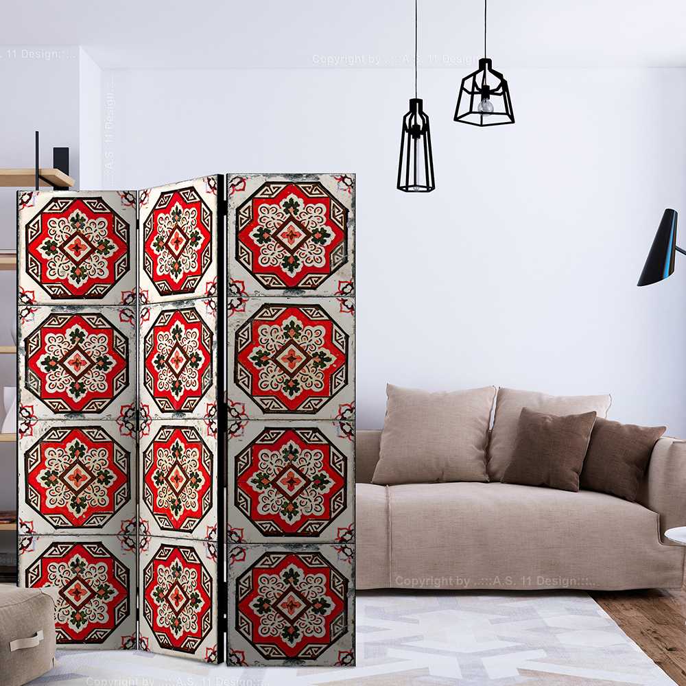 Rumsavdelare Skärmvägg Arkiio Dance Of Red Line 135x172 cm