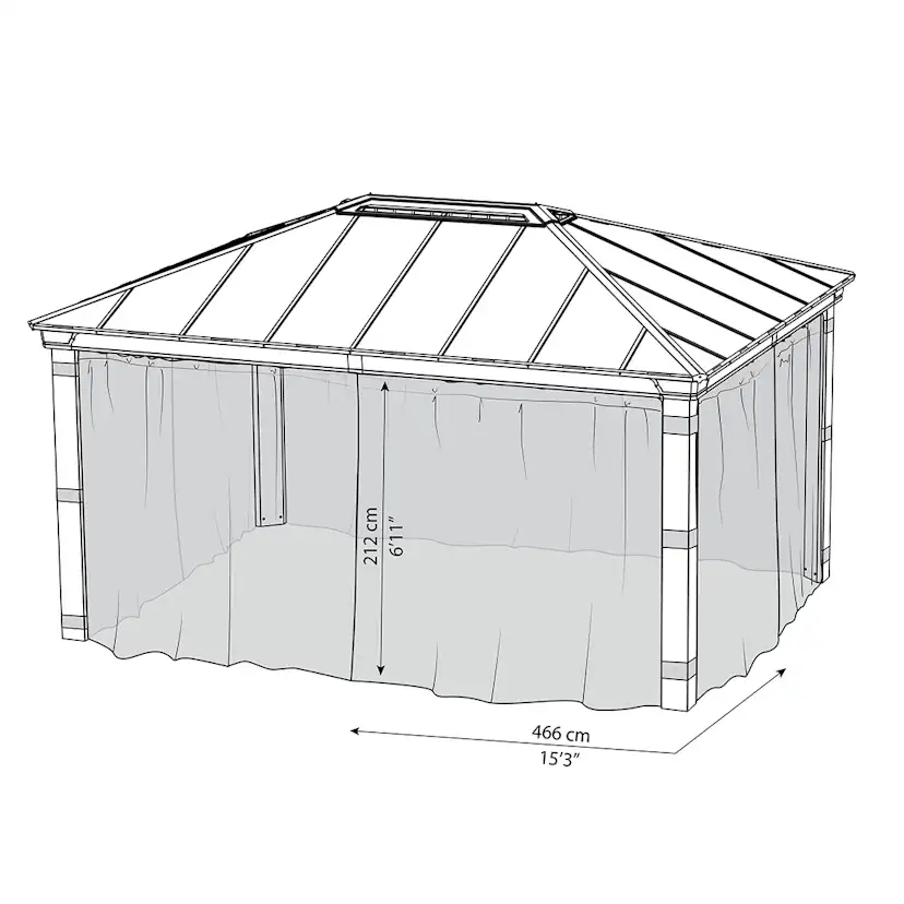 Myggnät Canopia by Palram Set Till Dallas Gazebo 4,3 X 5 m