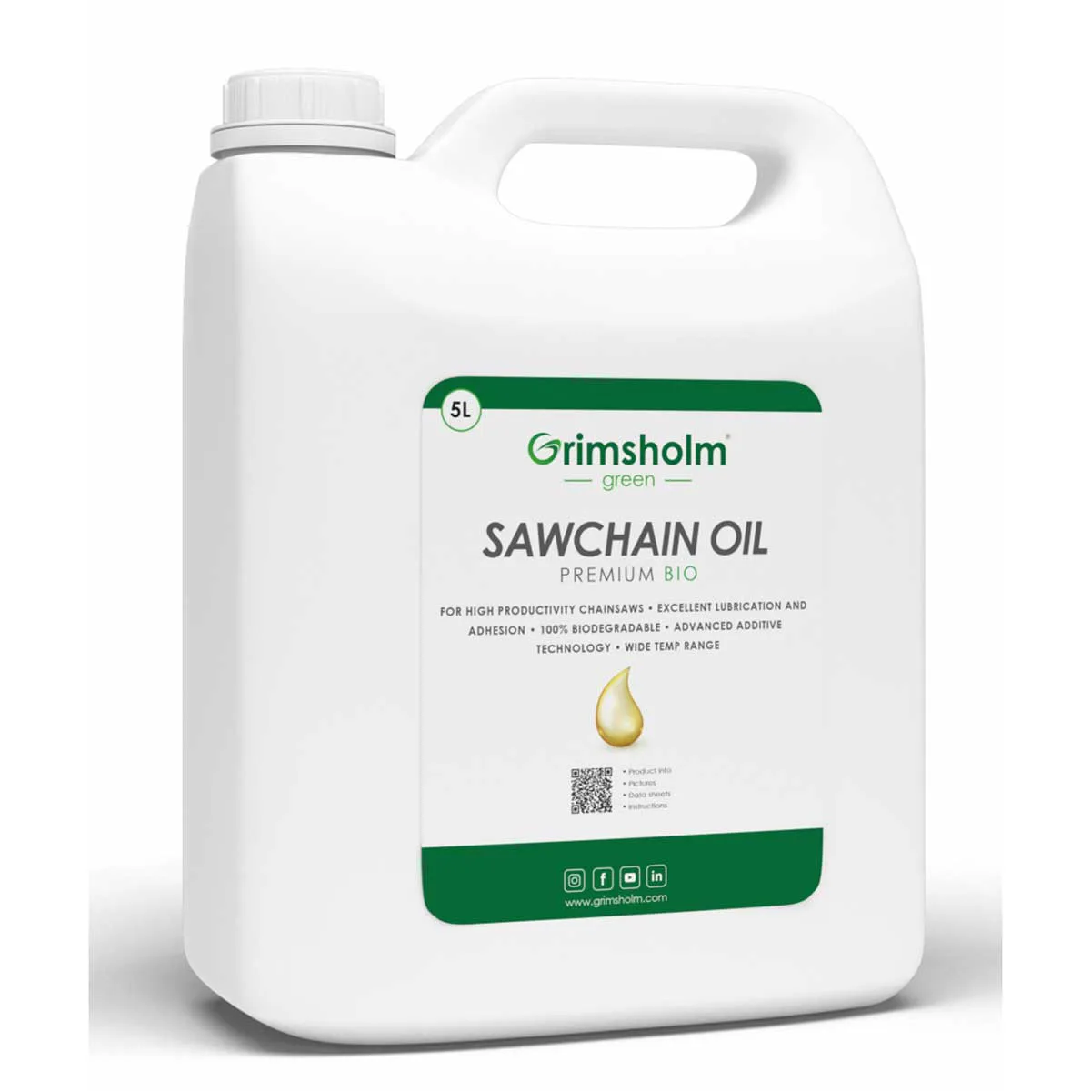 Sågkedjeolja Grimsholm Premium Bio 5L