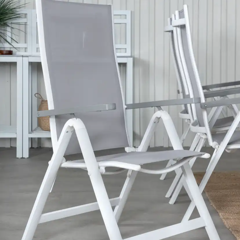 Matgrupp Venture Home Aleyna 152 Vit med 6 Aleyna Positionsstolar