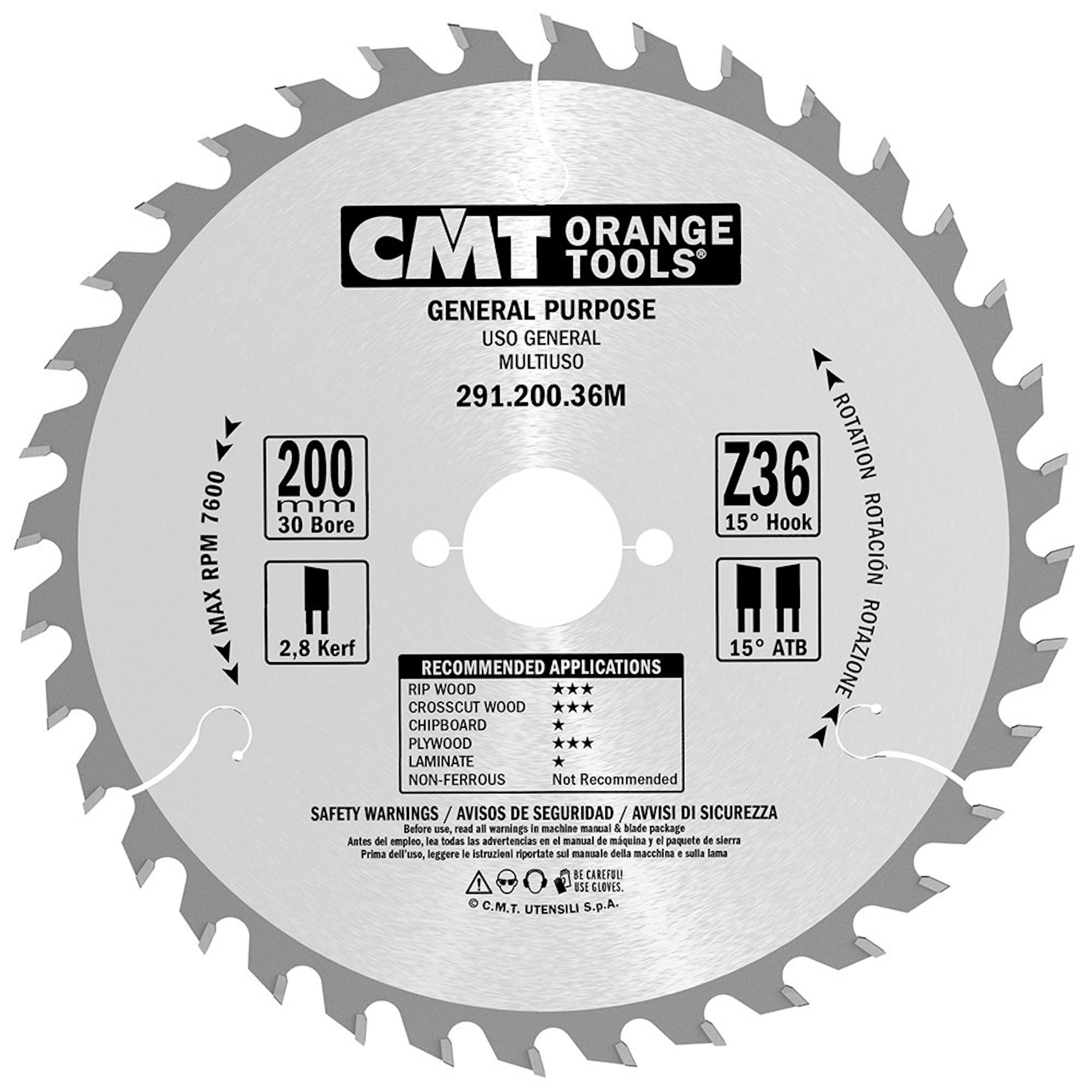Sågklinga CMT Orange Tools Kapning/Klyvning
