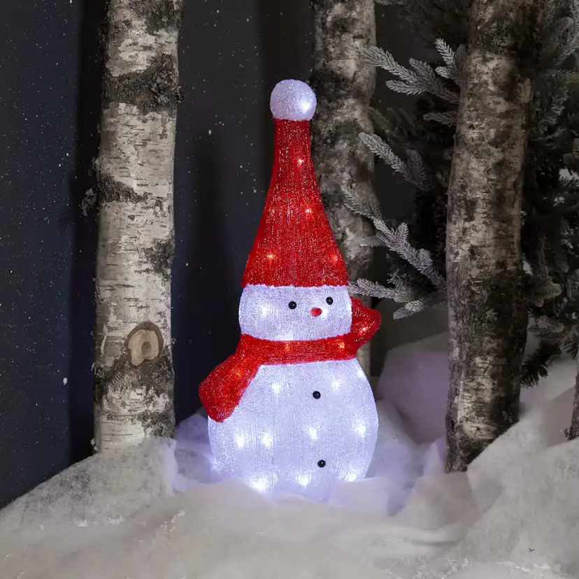 Dekorationsfigur Star Trading Crystalo Snögubbe