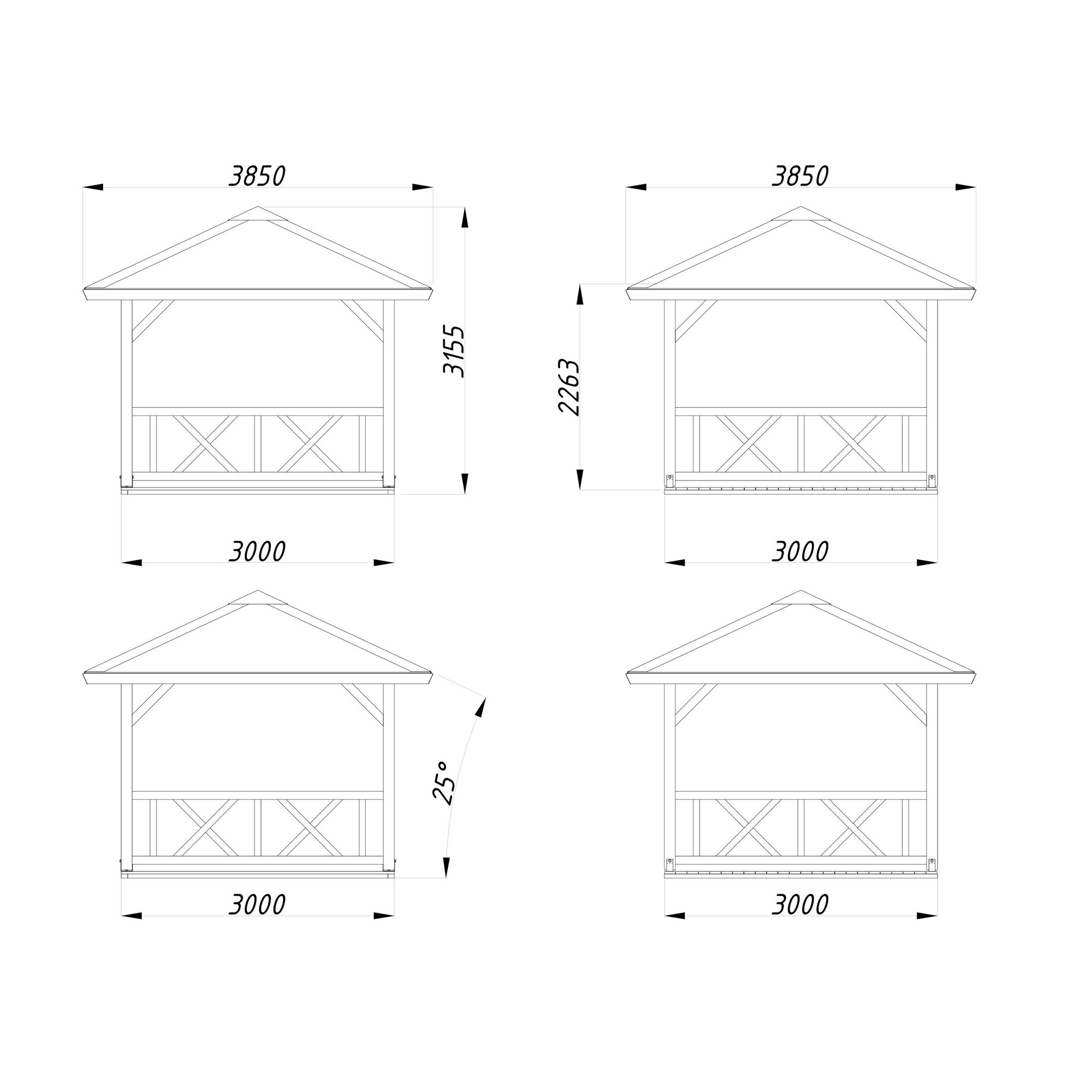 Paviljong Betty 9,0 m2 Obehandlad